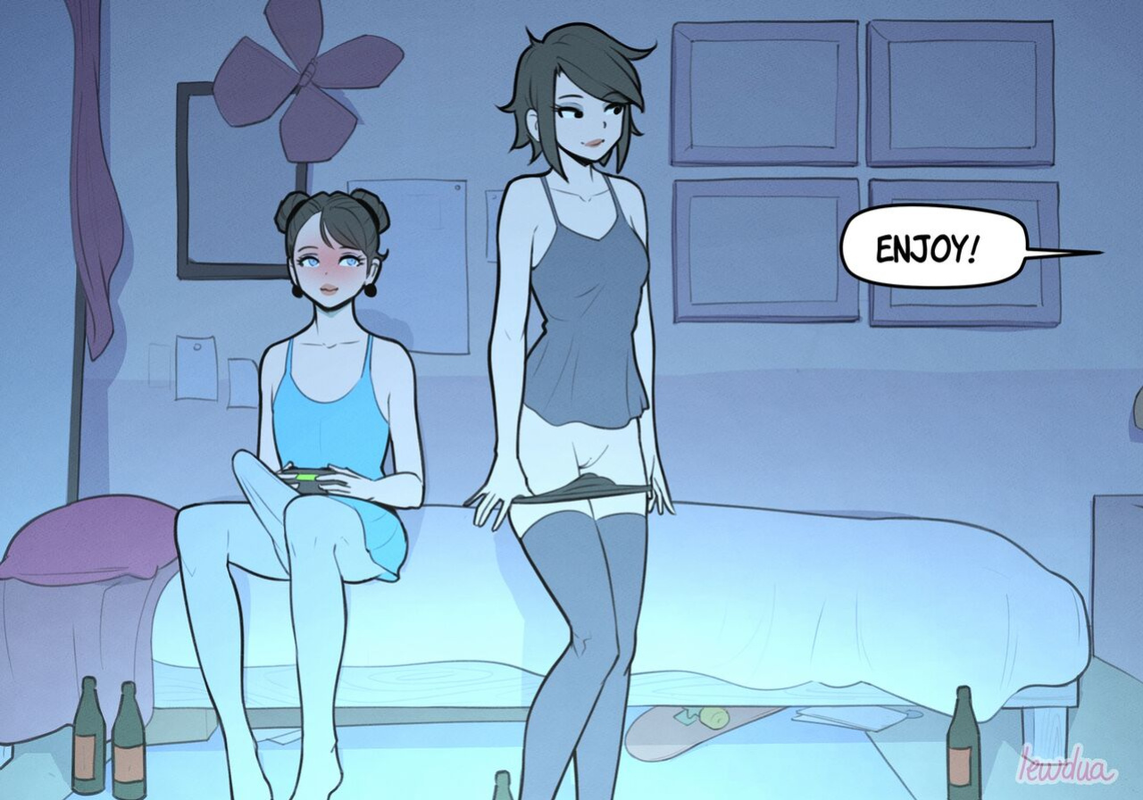 [Lewdua] Alice and Alison Playing Games with the Secret Lover at Night