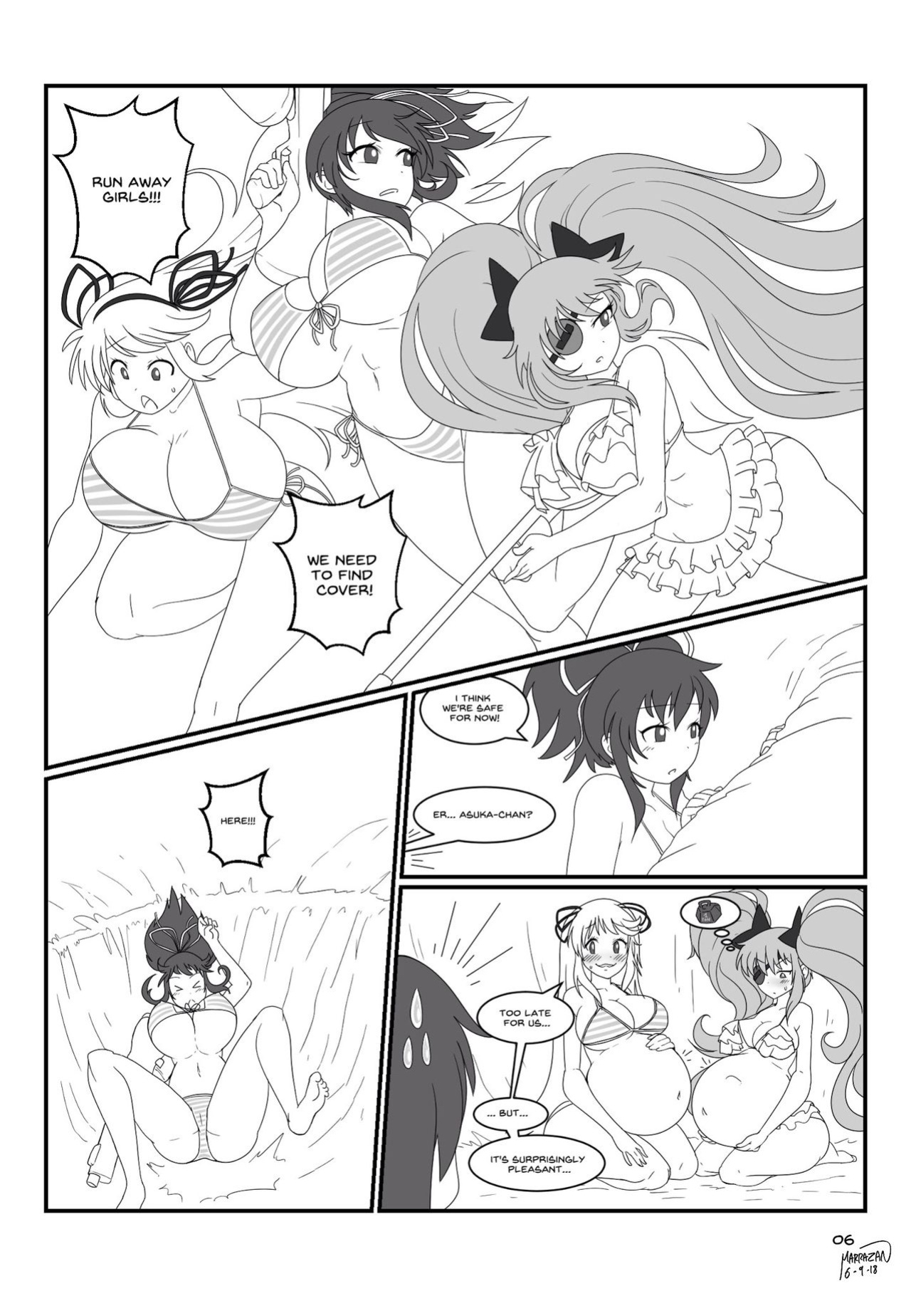 Senren Kagura Preggo Beach Splash