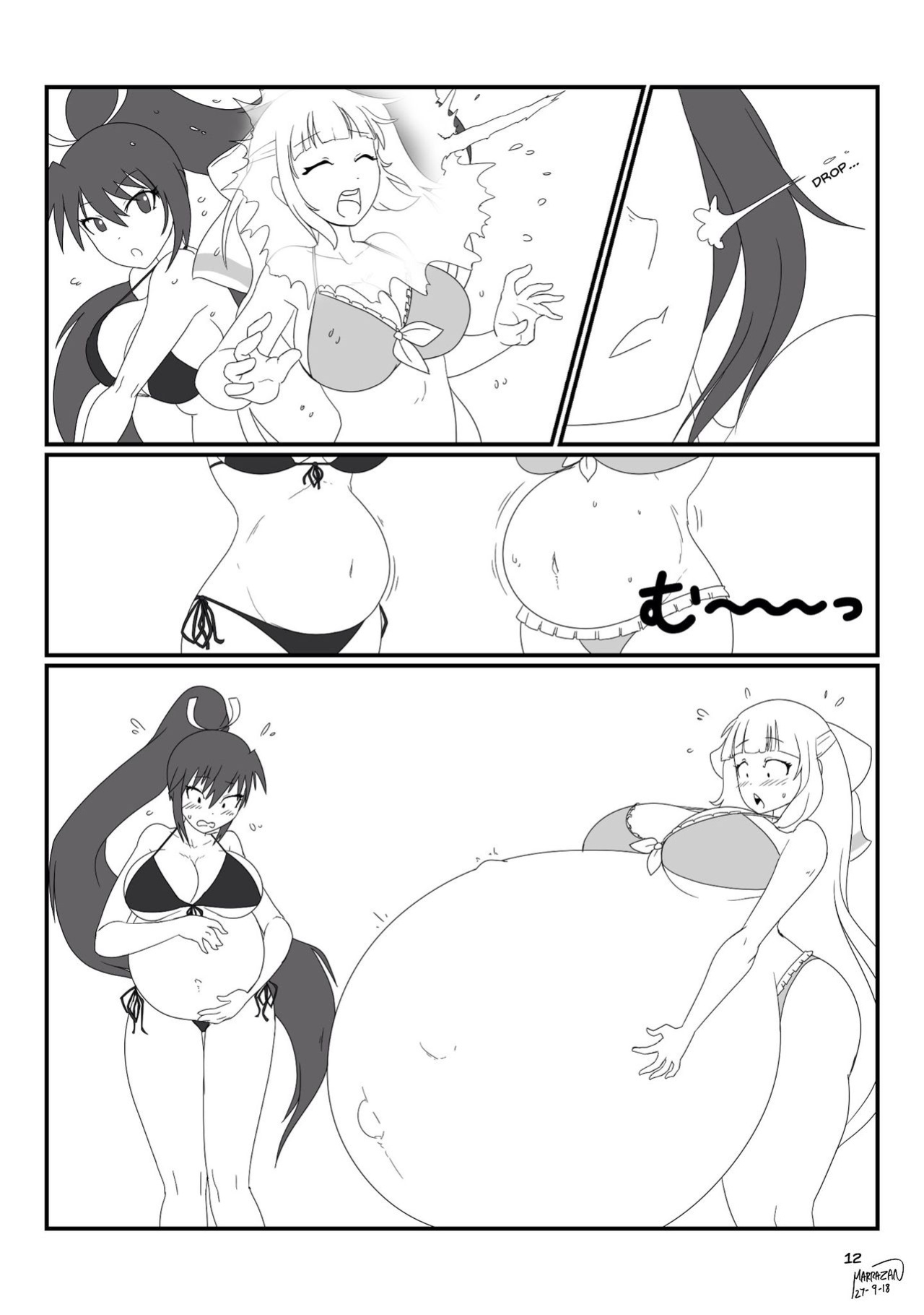 Senren Kagura Preggo Beach Splash