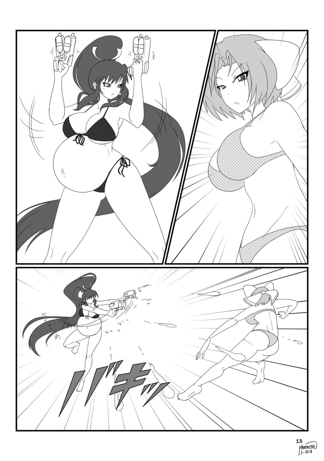 Senren Kagura Preggo Beach Splash