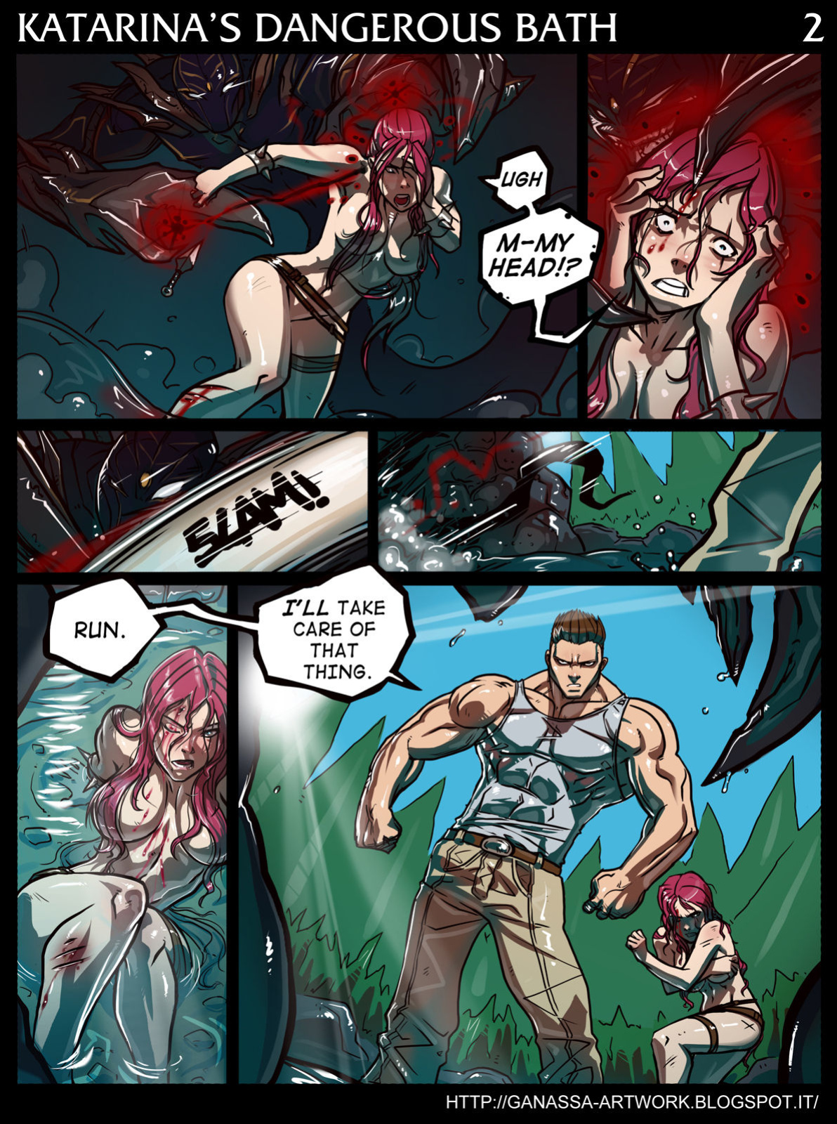 [Ganassa (Alessandro Mazzetti)] Katarina's Dangerous Bath (League of Legends)