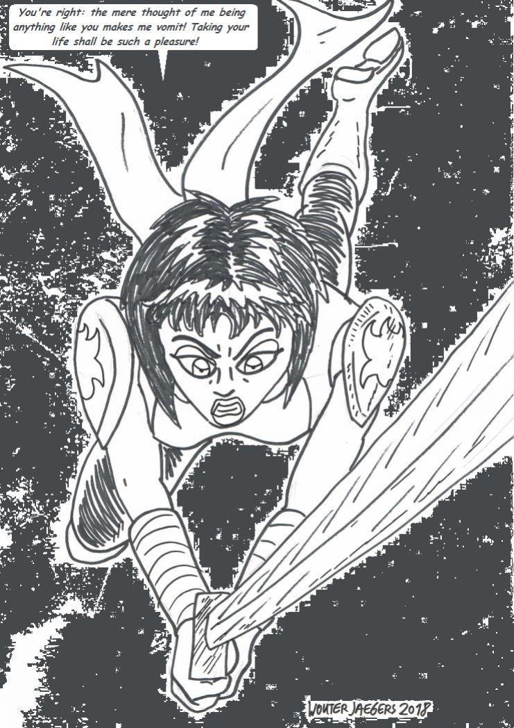 Teenage mutant Ninja Turtles: Karai versus Karai.