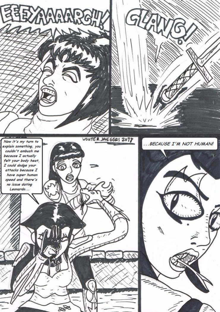 Teenage mutant Ninja Turtles: Karai versus Karai.