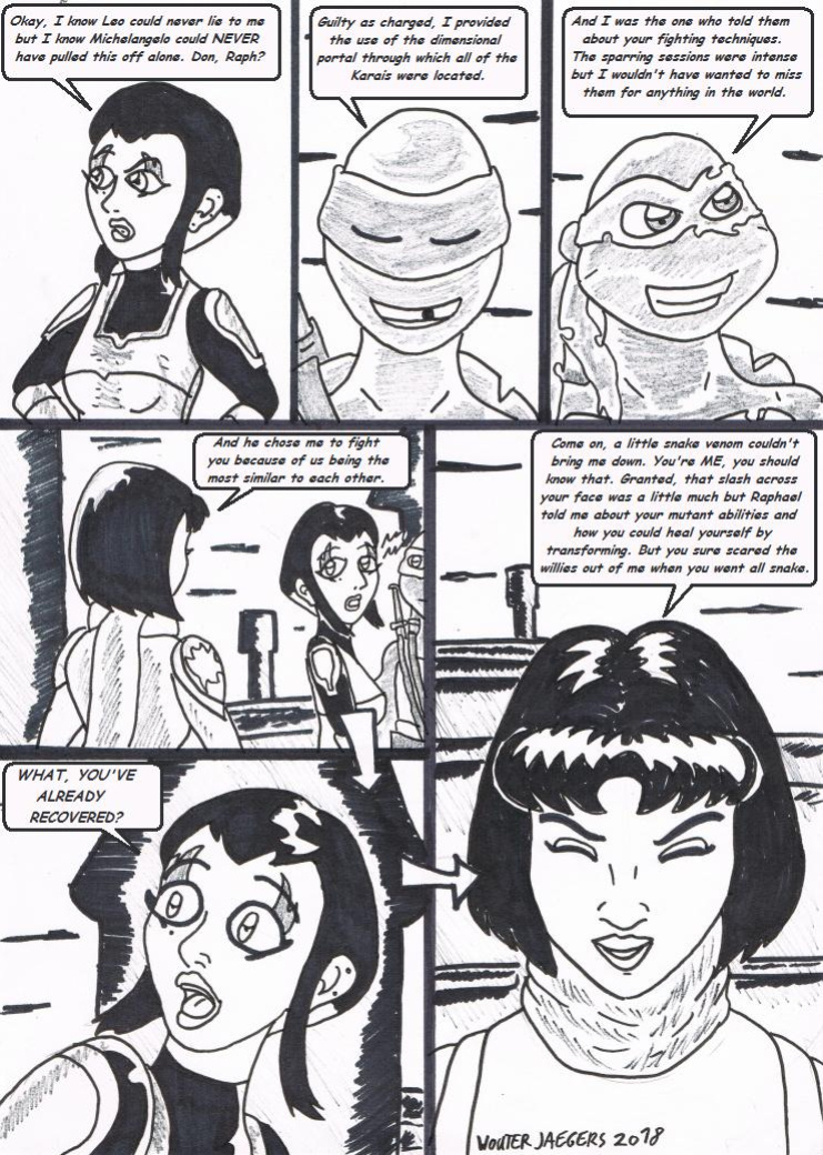 Teenage mutant Ninja Turtles: Karai versus Karai.