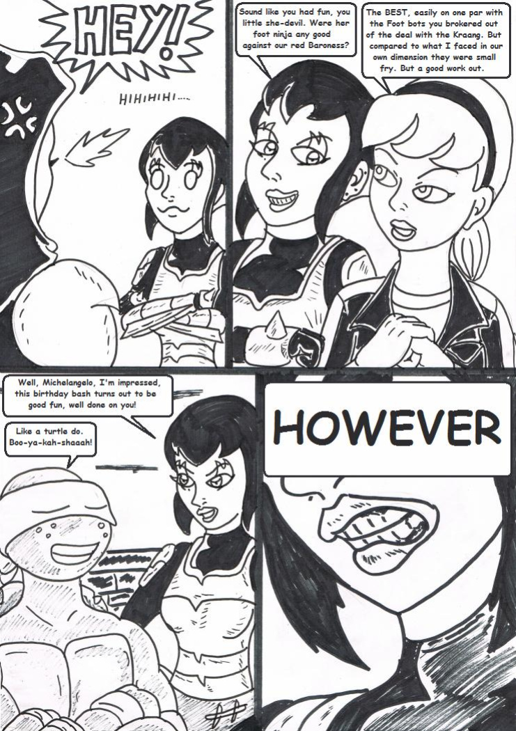Teenage mutant Ninja Turtles: Karai versus Karai.