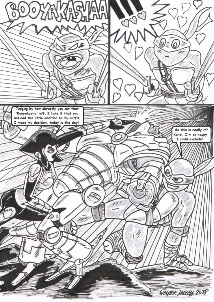 Teenage mutant Ninja Turtles: Karai versus Karai.