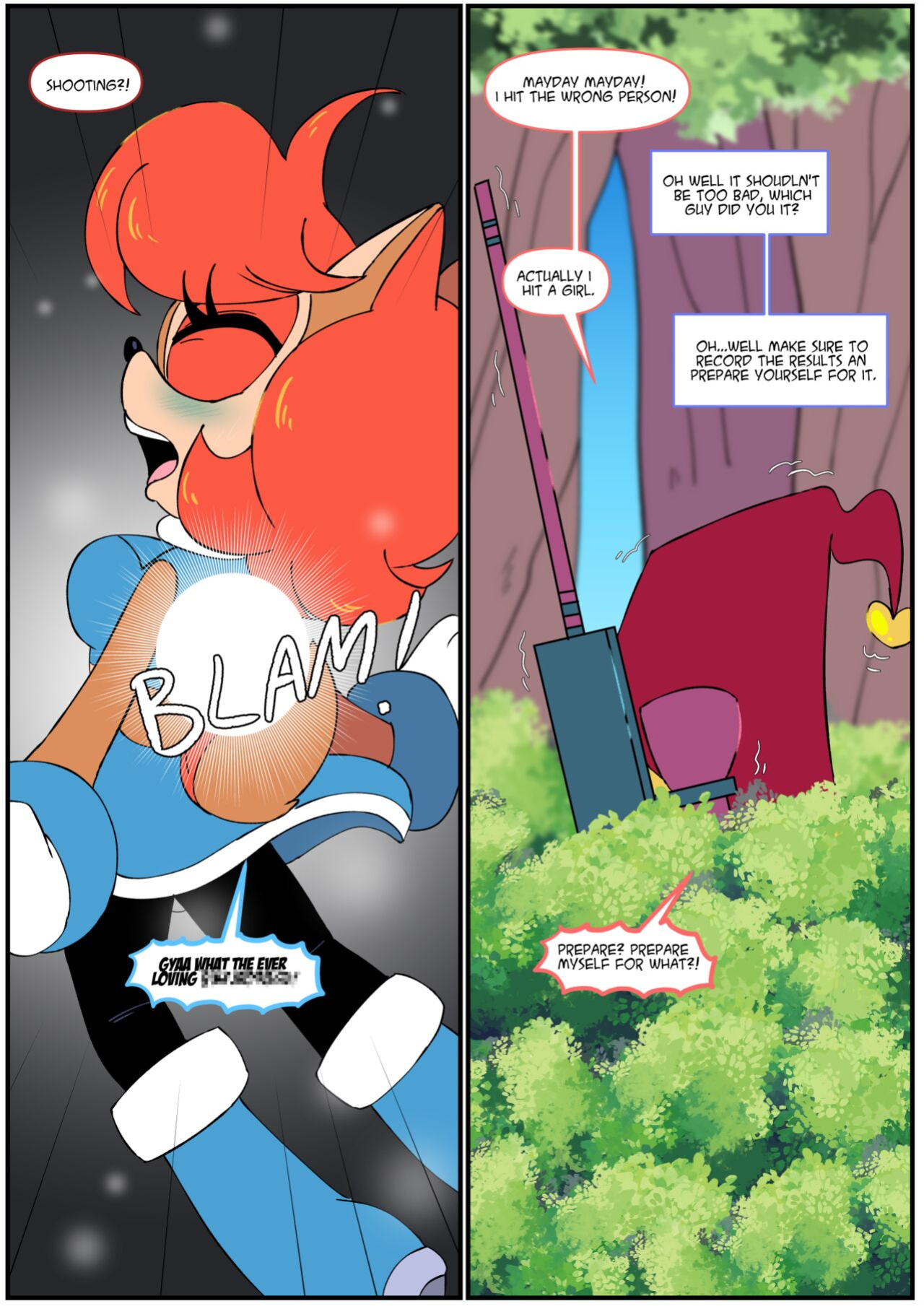 [FluffyTG] Gotta Girl Fast #5: Sally & Knuckles