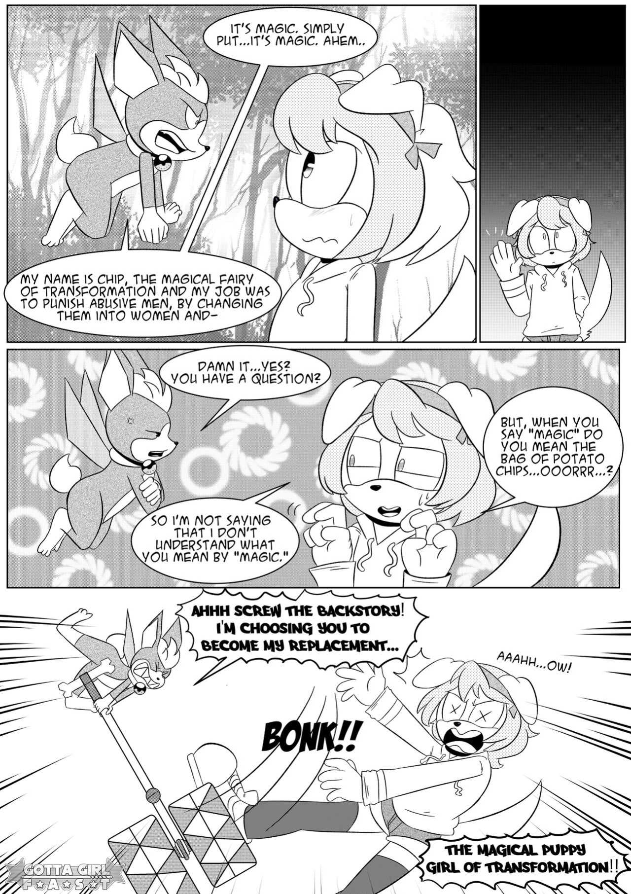 [FluffyTG] Gotta Girl Fast #2: Origin