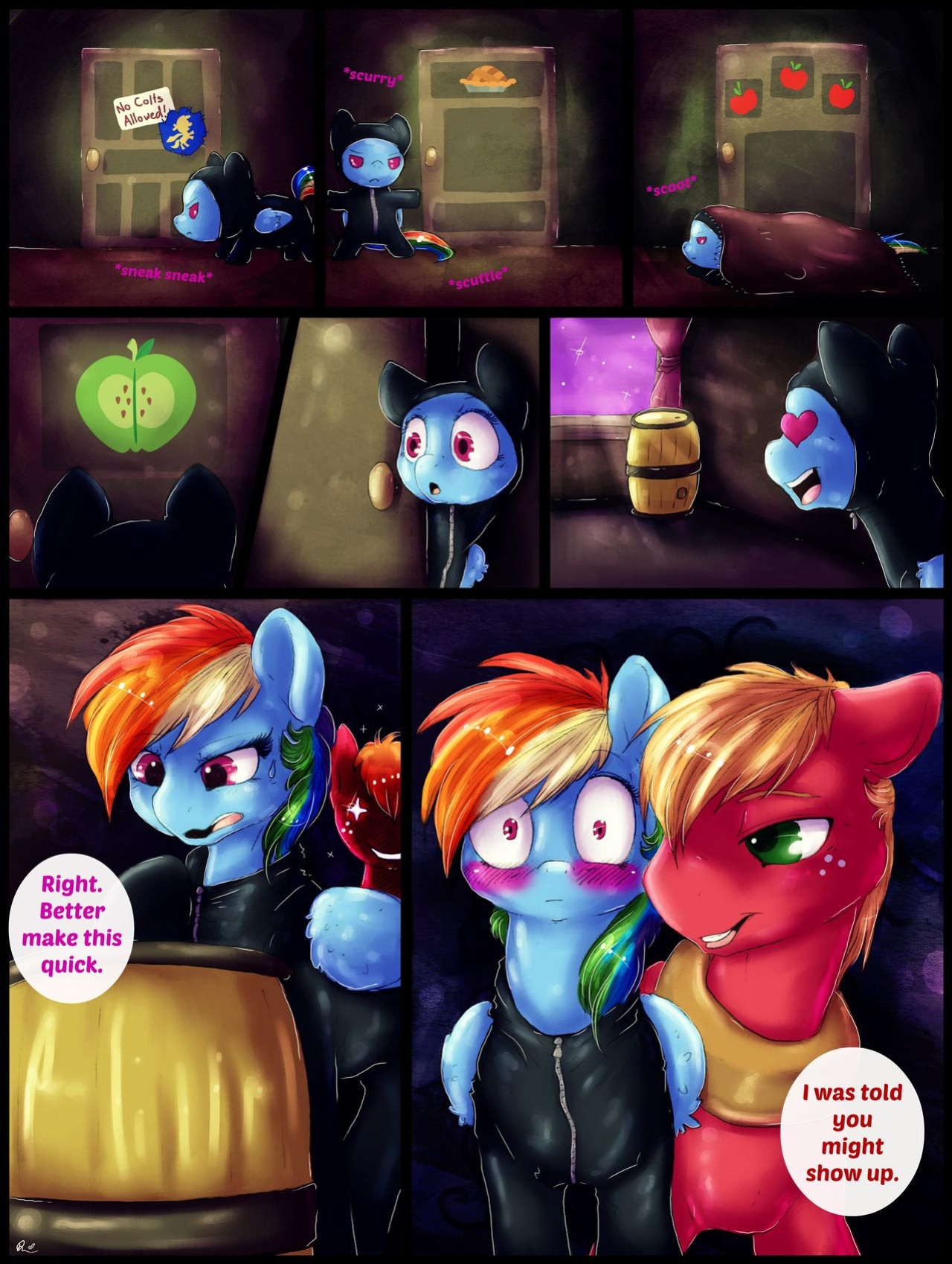 [Dimwitdog] Over a Barrel [Full color, Sketches, Flats]
