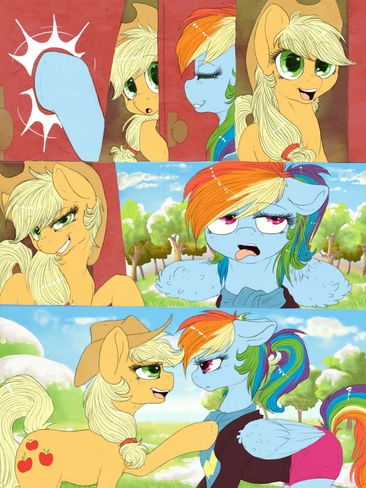 [Dimwitdog] Over a Barrel [Full color, Sketches, Flats]