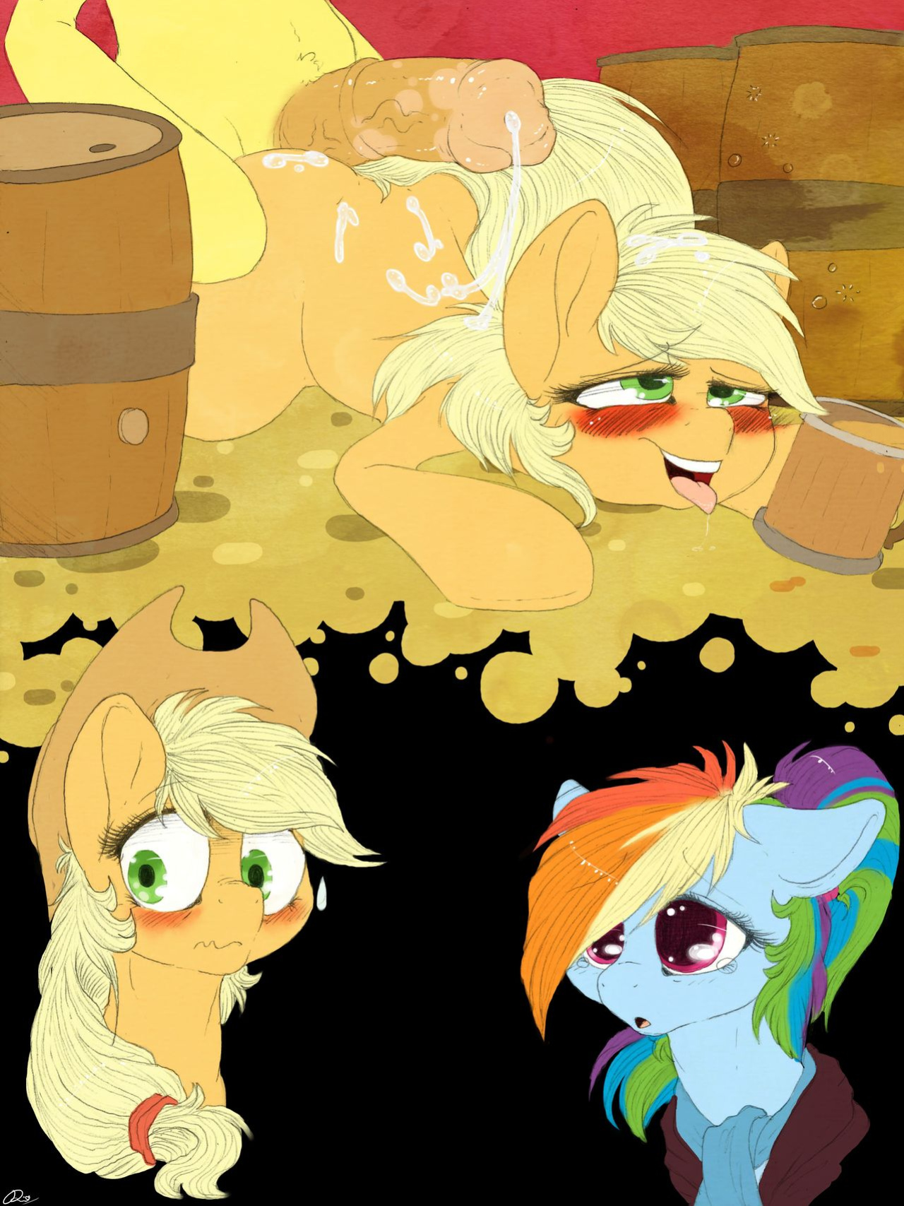 [Dimwitdog] Over a Barrel [Full color, Sketches, Flats]