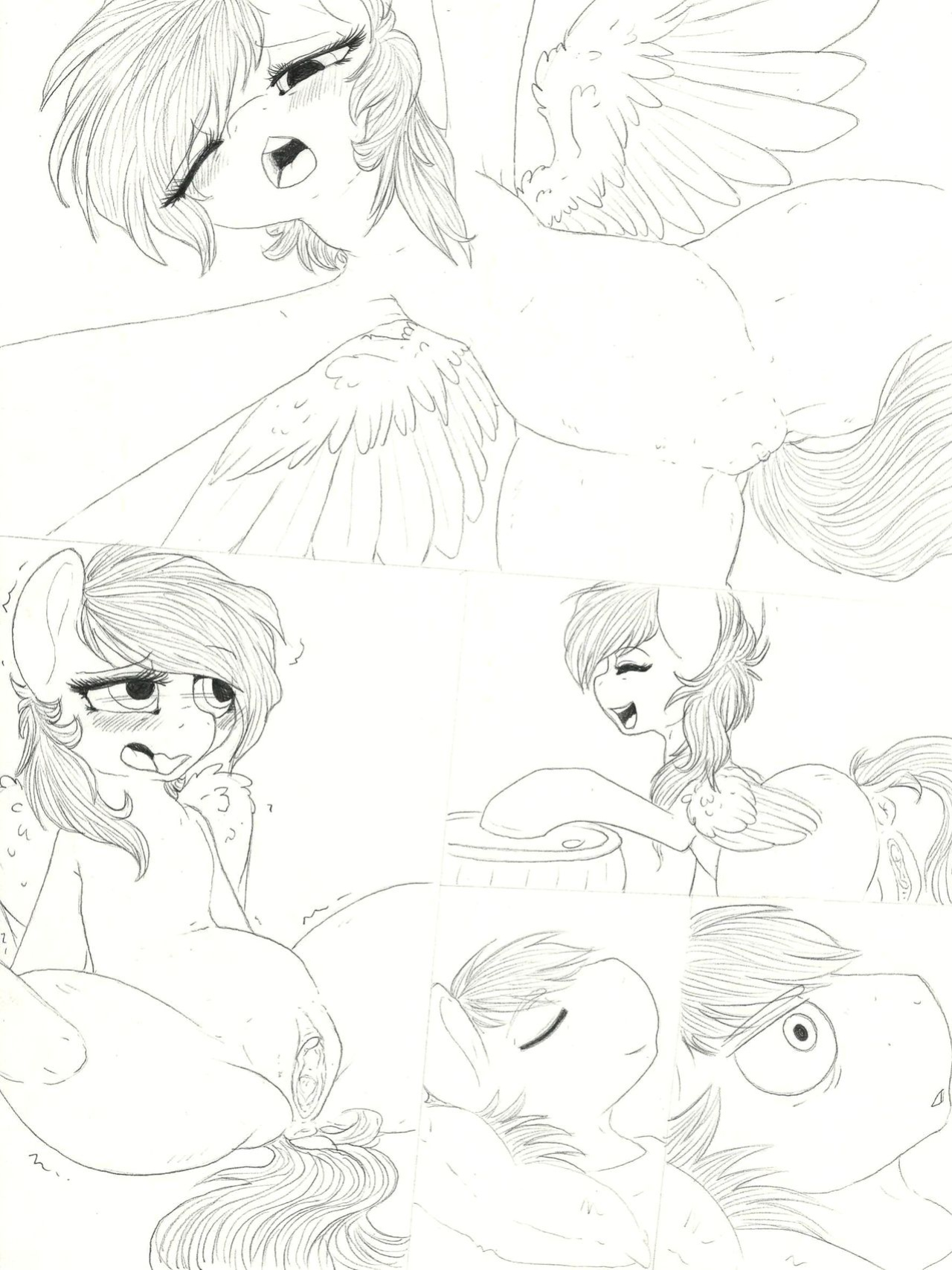 [Dimwitdog] Over a Barrel [Full color, Sketches, Flats]