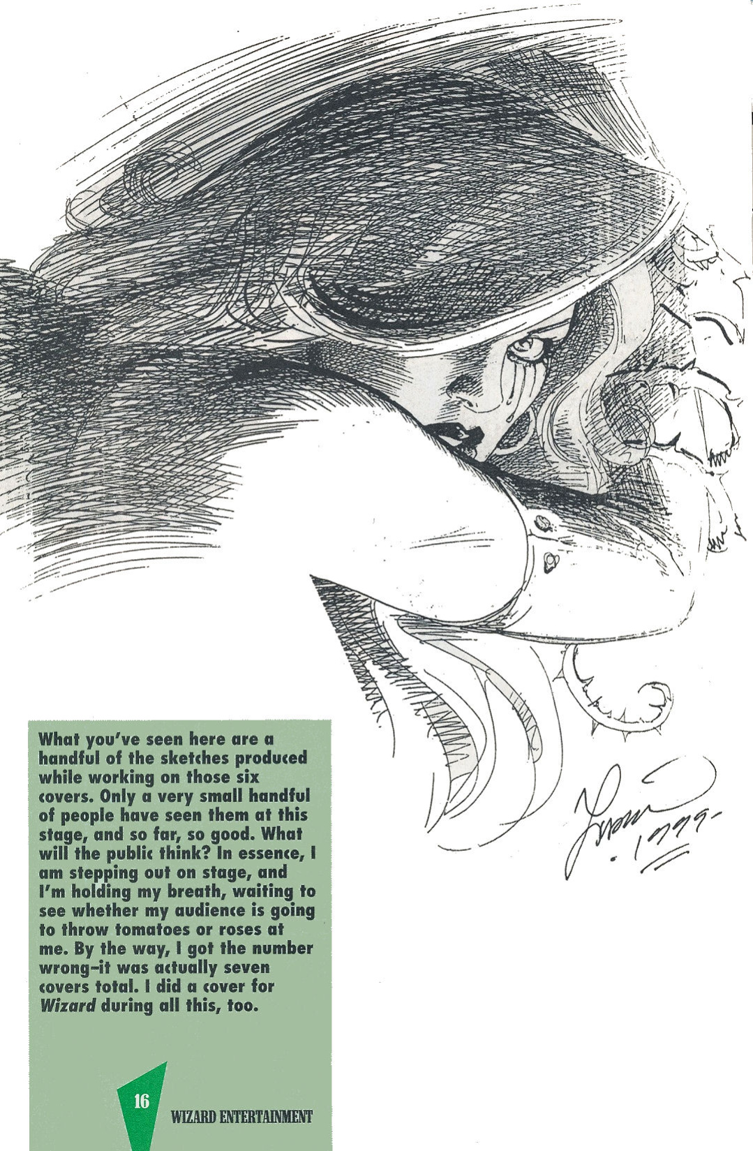 J. MICHAEL LINSNER - 1999 DAWN GENESIS EDITION SKETCHBOOK