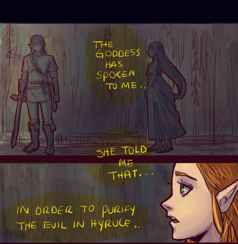 [Angeljasiel] just a random zelink comic (The Legend of Zelda: Breath of the Wild)