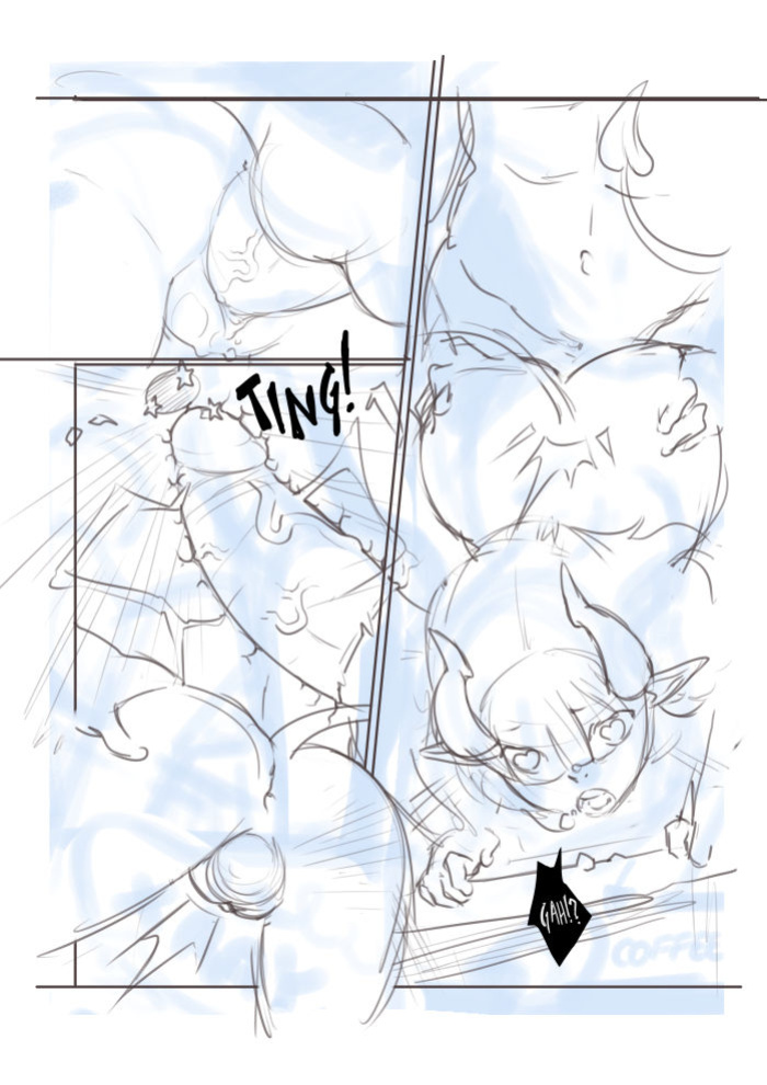[Norasuko] Locking Horns_original sketches.