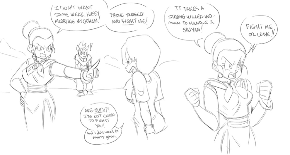 [Funsexydragonball] Videl meets Chichi (Dragon Ball Z)