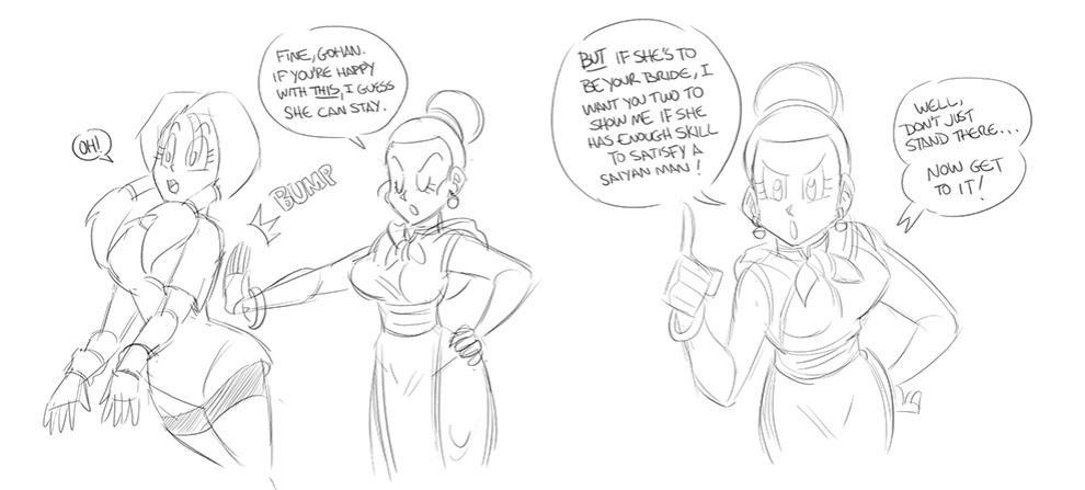 [Funsexydragonball] Videl meets Chichi (Dragon Ball Z)