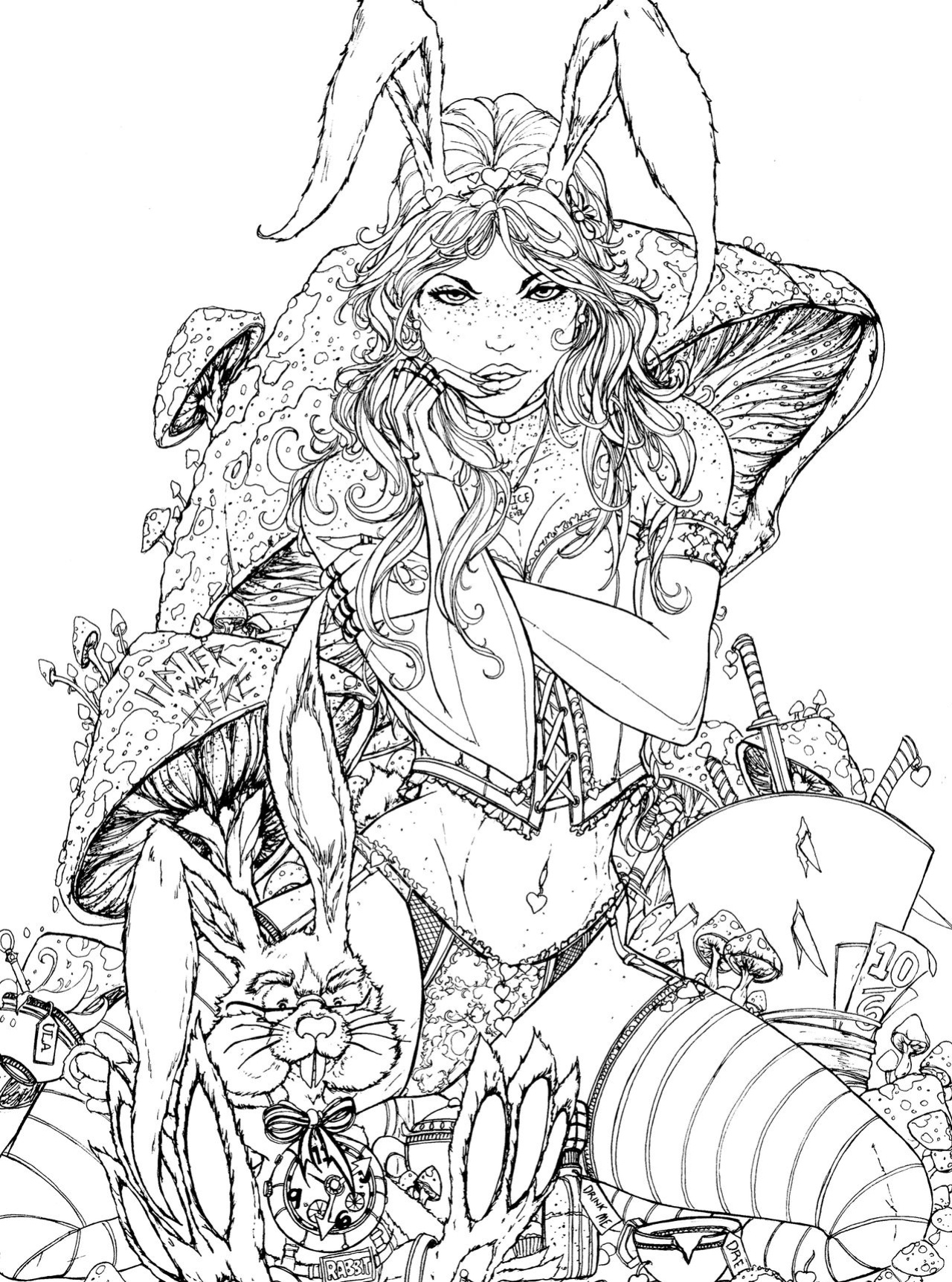 Grimm Fairy Tales Adult Coloring Book