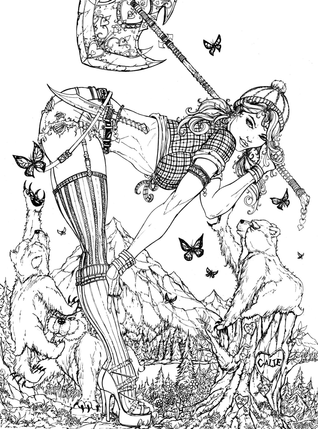 Grimm Fairy Tales Adult Coloring Book