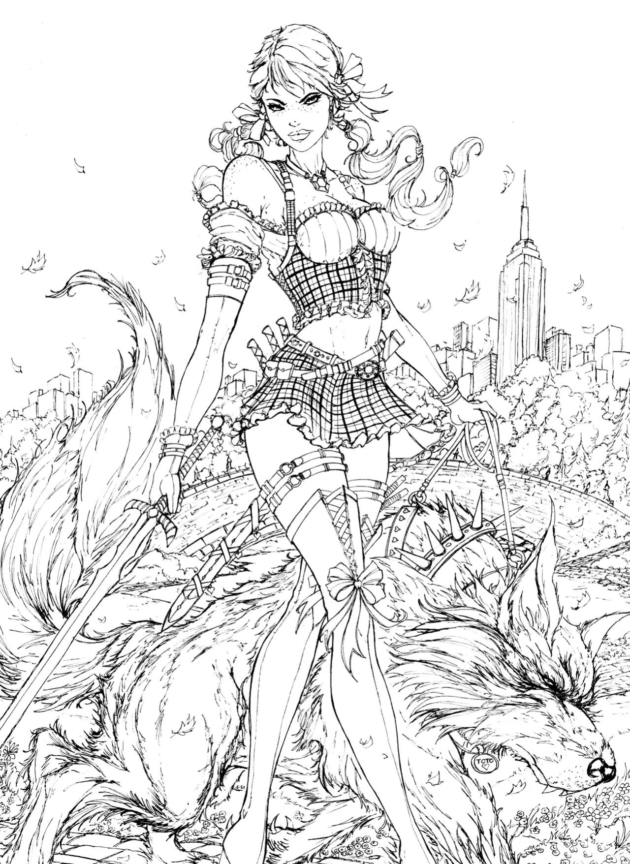 Grimm Fairy Tales Adult Coloring Book