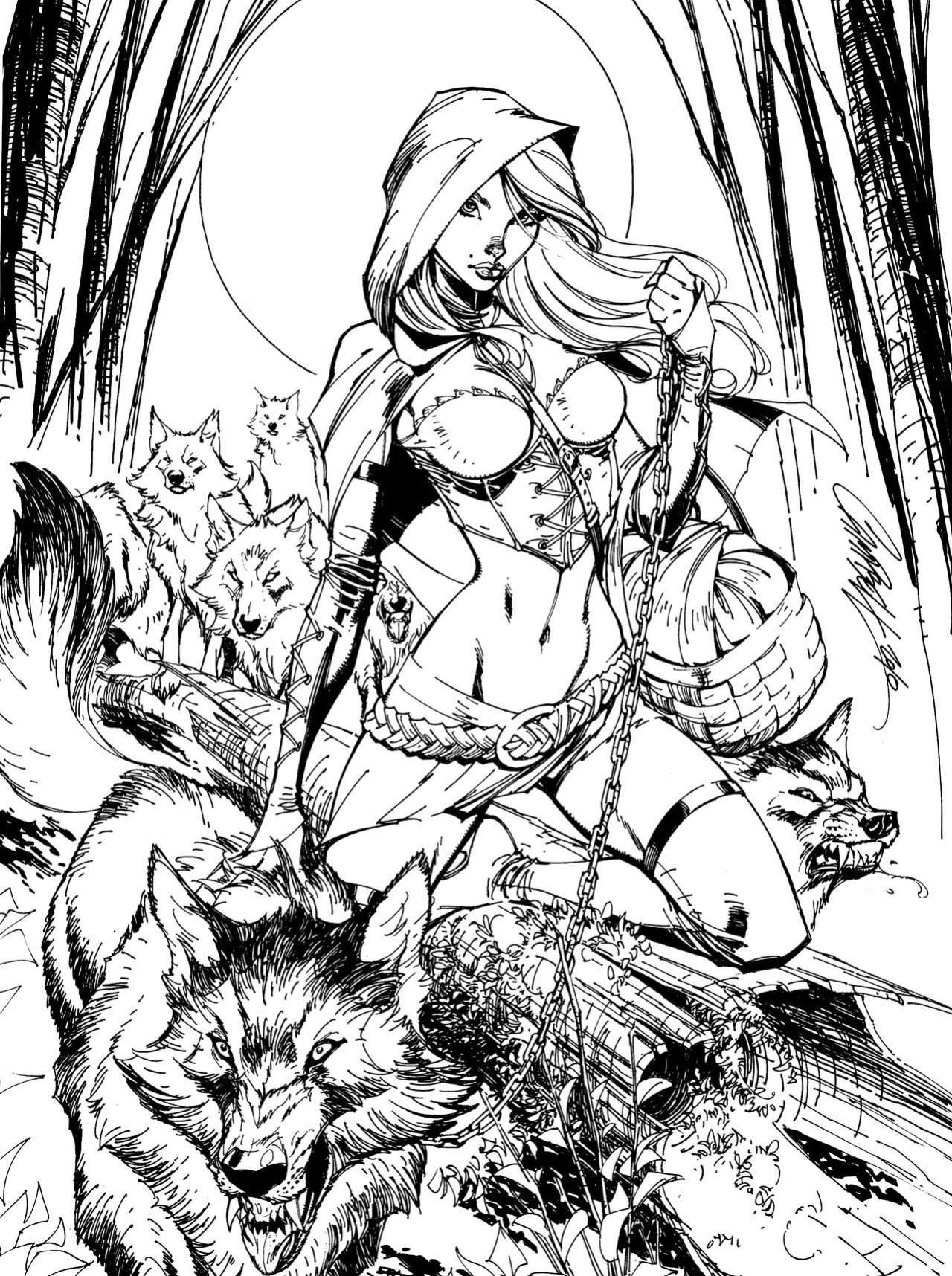 Grimm Fairy Tales Adult Coloring Book