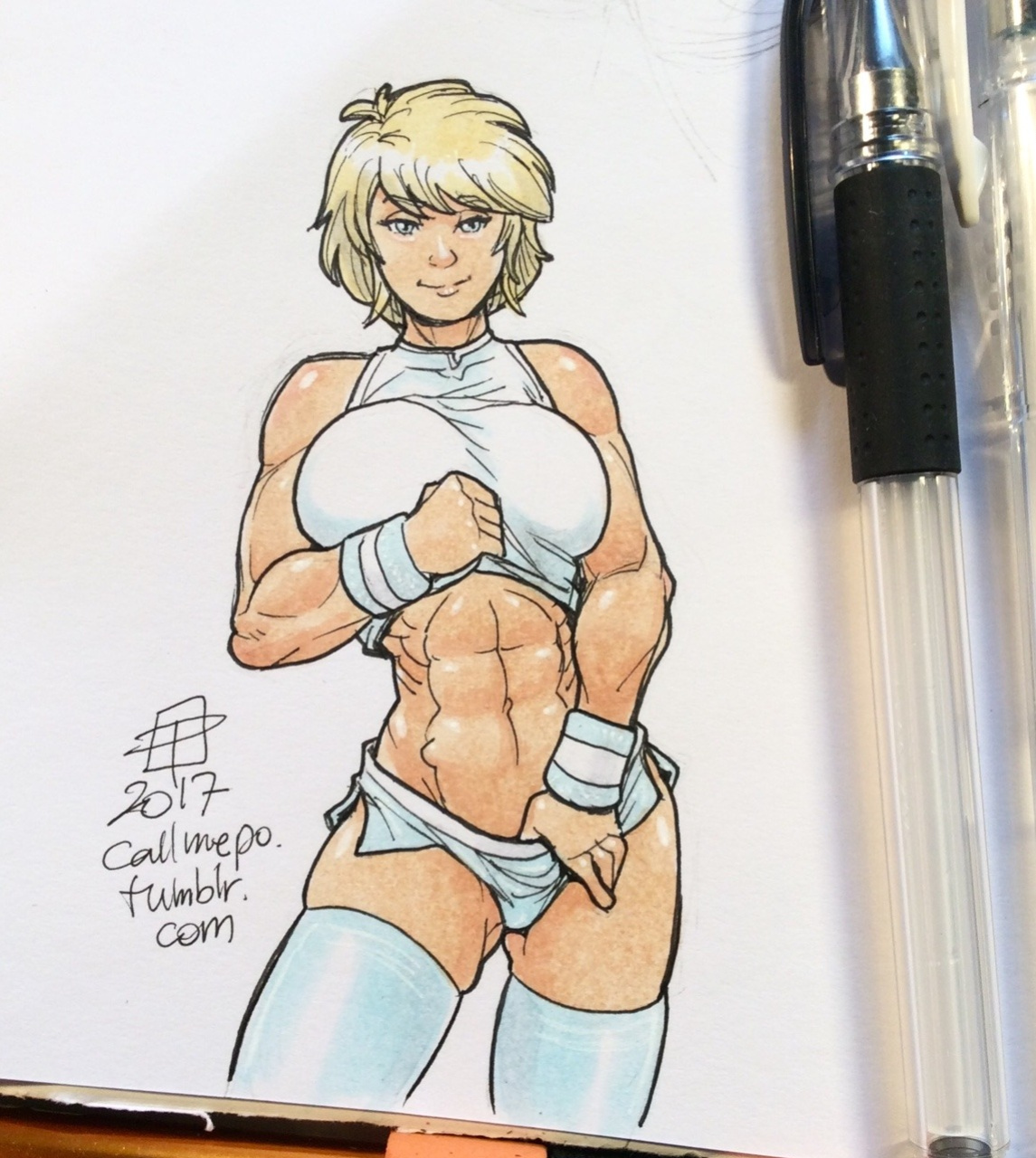 Callmepo - Short Shorts + Virgin Killer Sweater