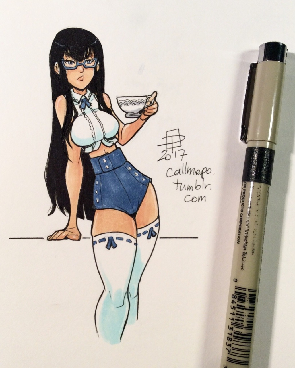Callmepo - Short Shorts + Virgin Killer Sweater