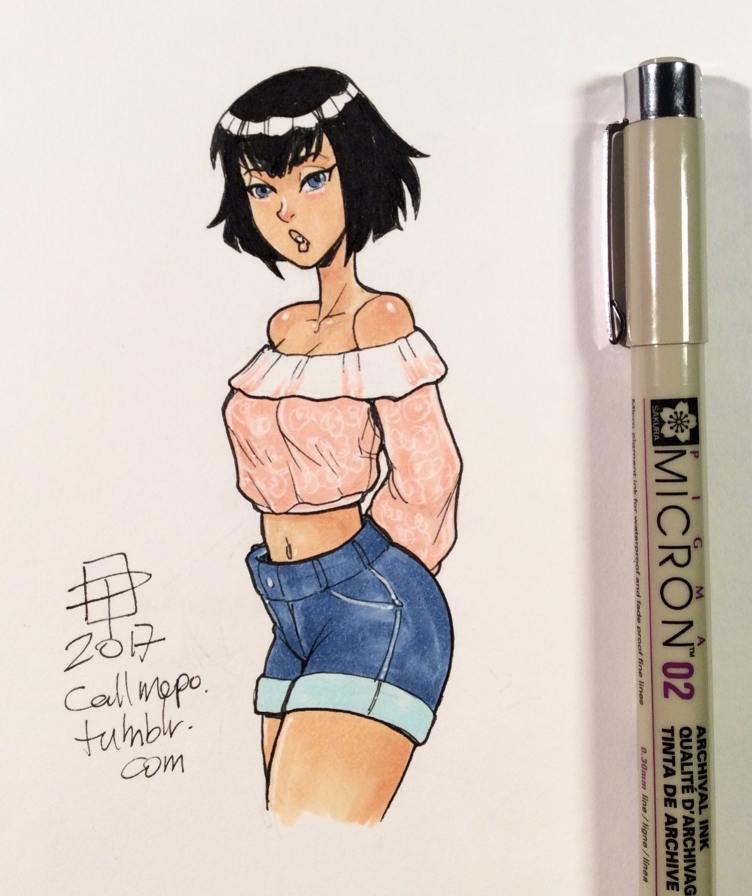 Callmepo - Short Shorts + Virgin Killer Sweater