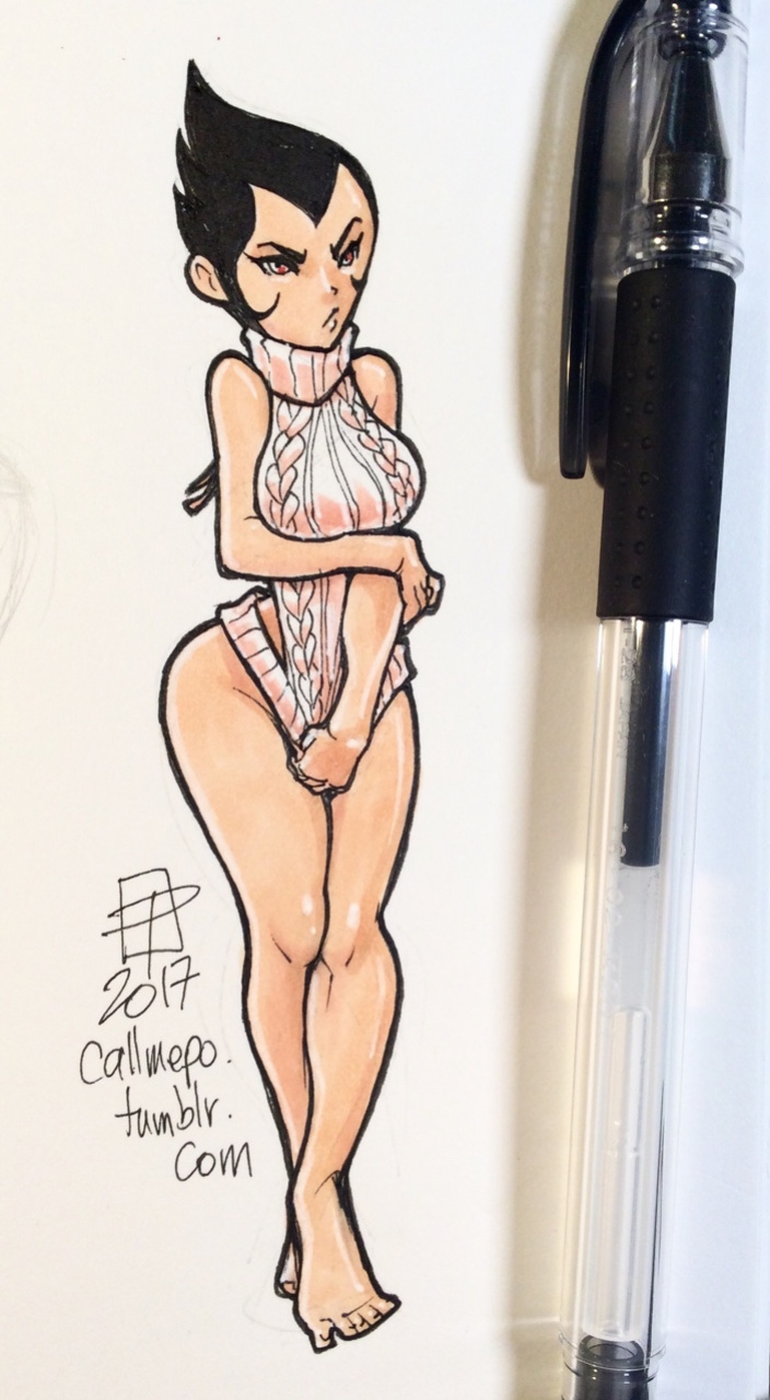 Callmepo - Short Shorts + Virgin Killer Sweater