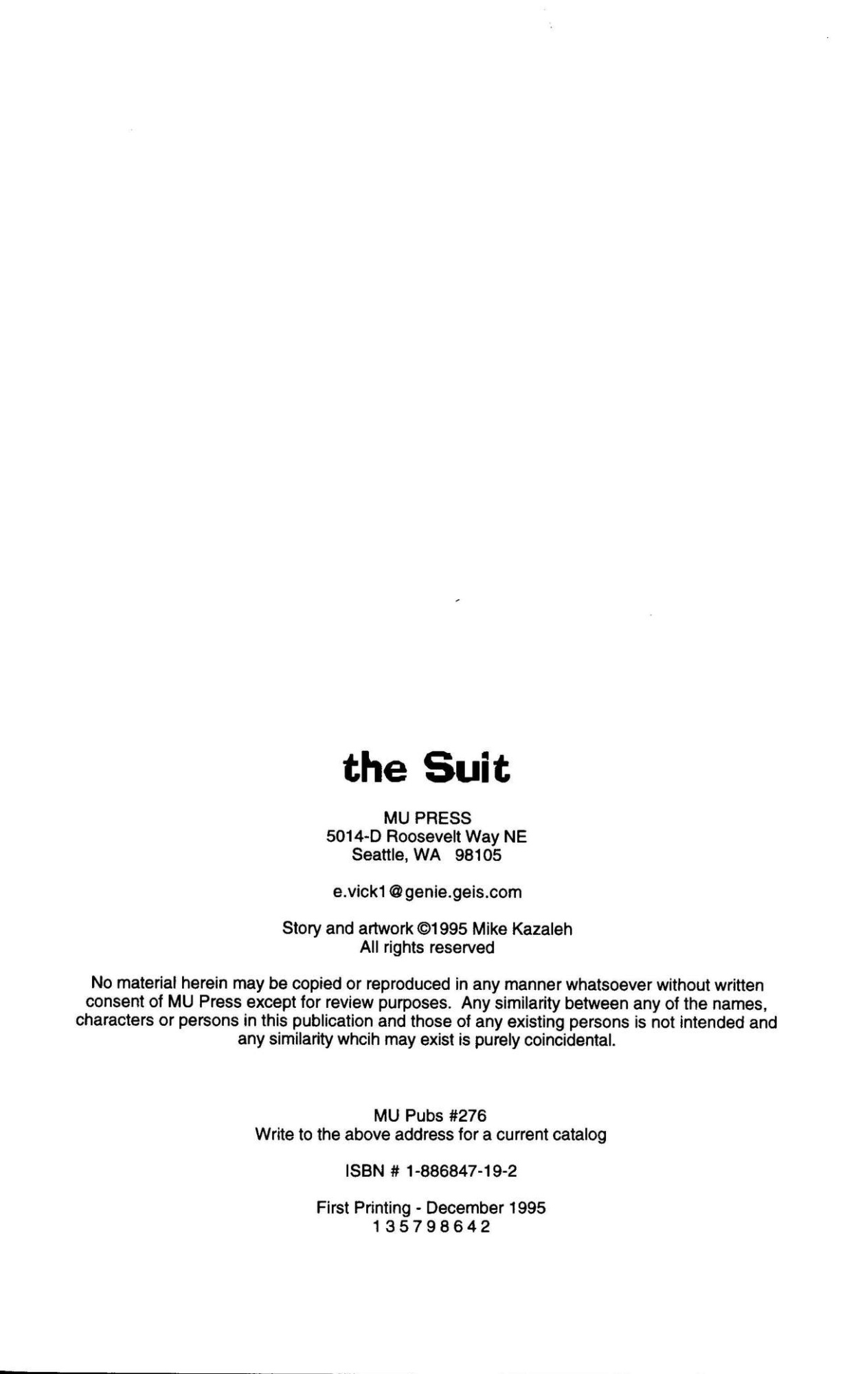 [Mike Kazaleh] The Suit