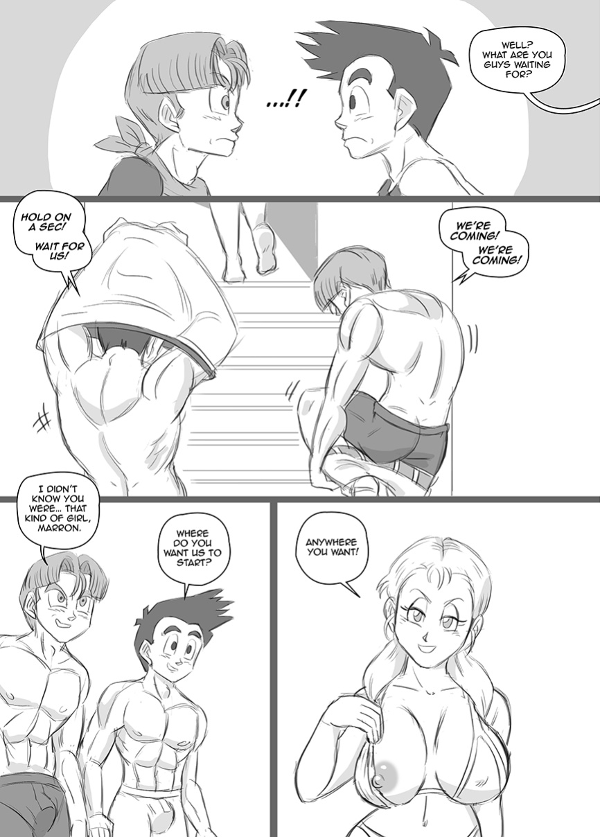 [Funsexydragonball] Chase After Me: Goten x Marron x Trunks (Dragon Ball GT)