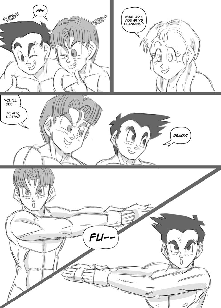 [Funsexydragonball] Chase After Me: Goten x Marron x Trunks (Dragon Ball GT)