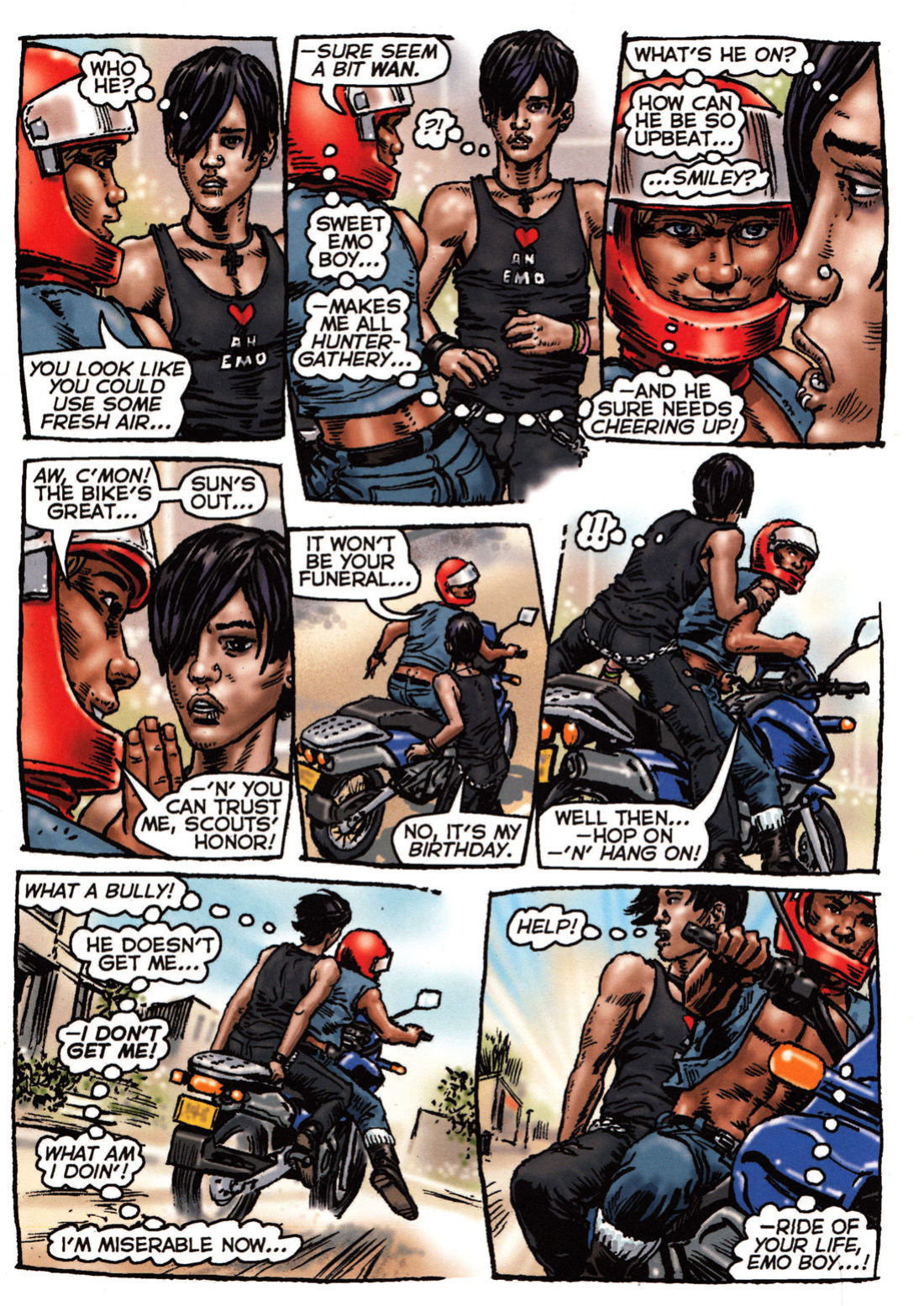 [Oliver Frey] Bike boy rides again