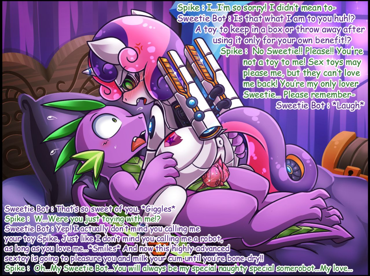 [Vavacung] Spike X Sweetie Bot (My Little Pony: Friendship is Magic)