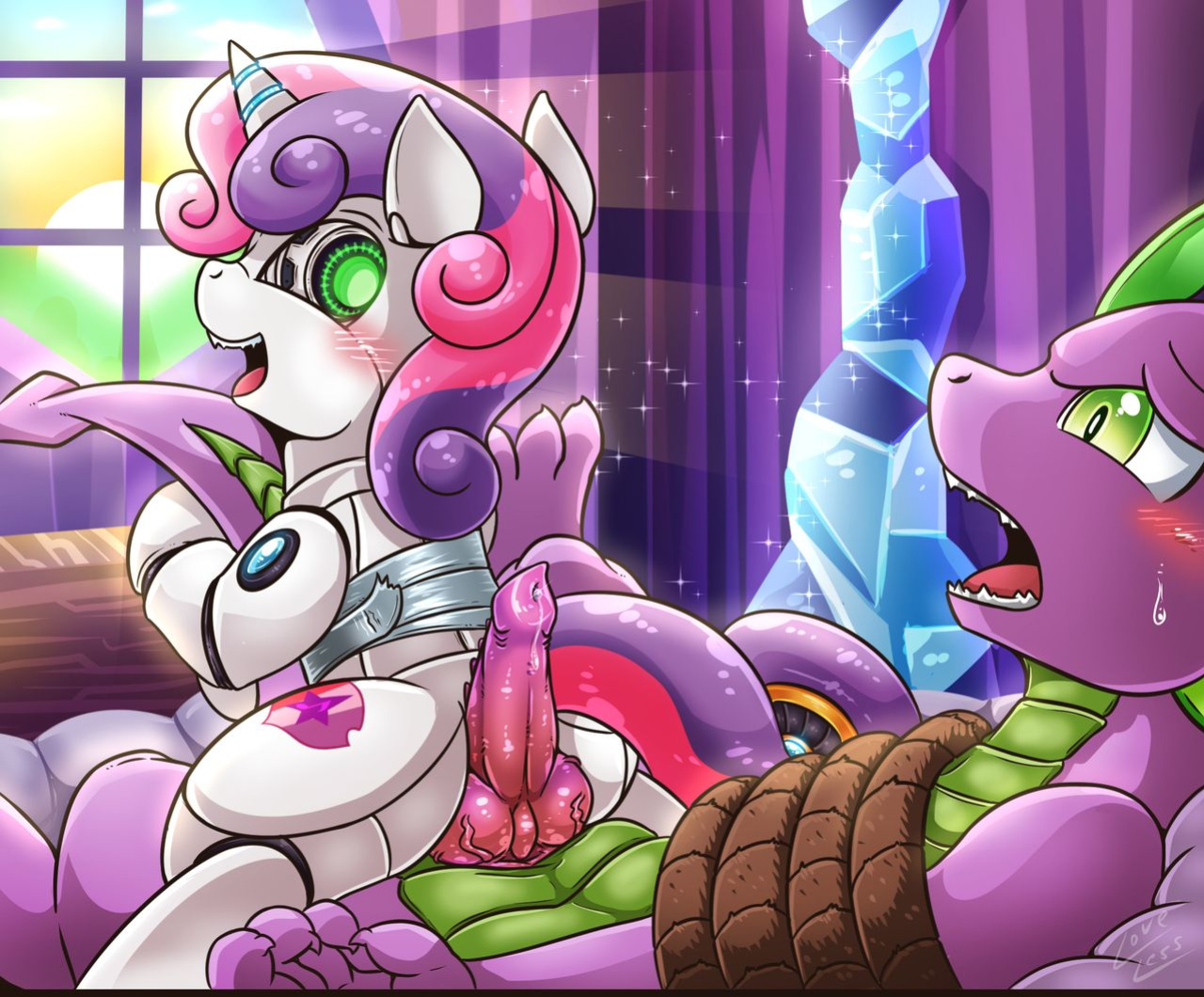 [Vavacung] Spike X Sweetie Bot (My Little Pony: Friendship is Magic)