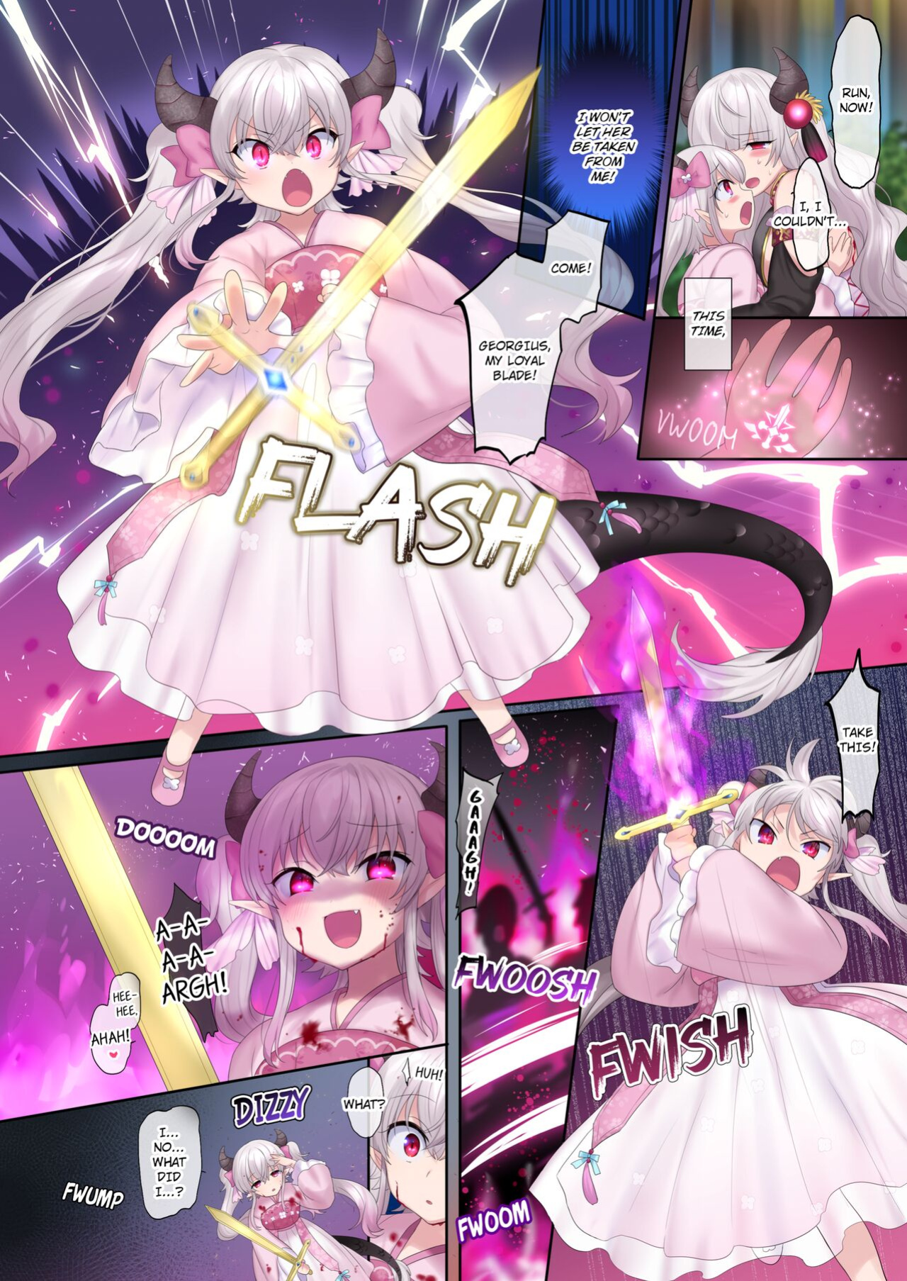 [TSF no F (Hiiragi Popura, Yotsuba Chika)] Yuusha Aku ni Ochiru ~Ryu Hime Meifa no Kakusei~ | A Hero's Fall from Grace Dragon Princess