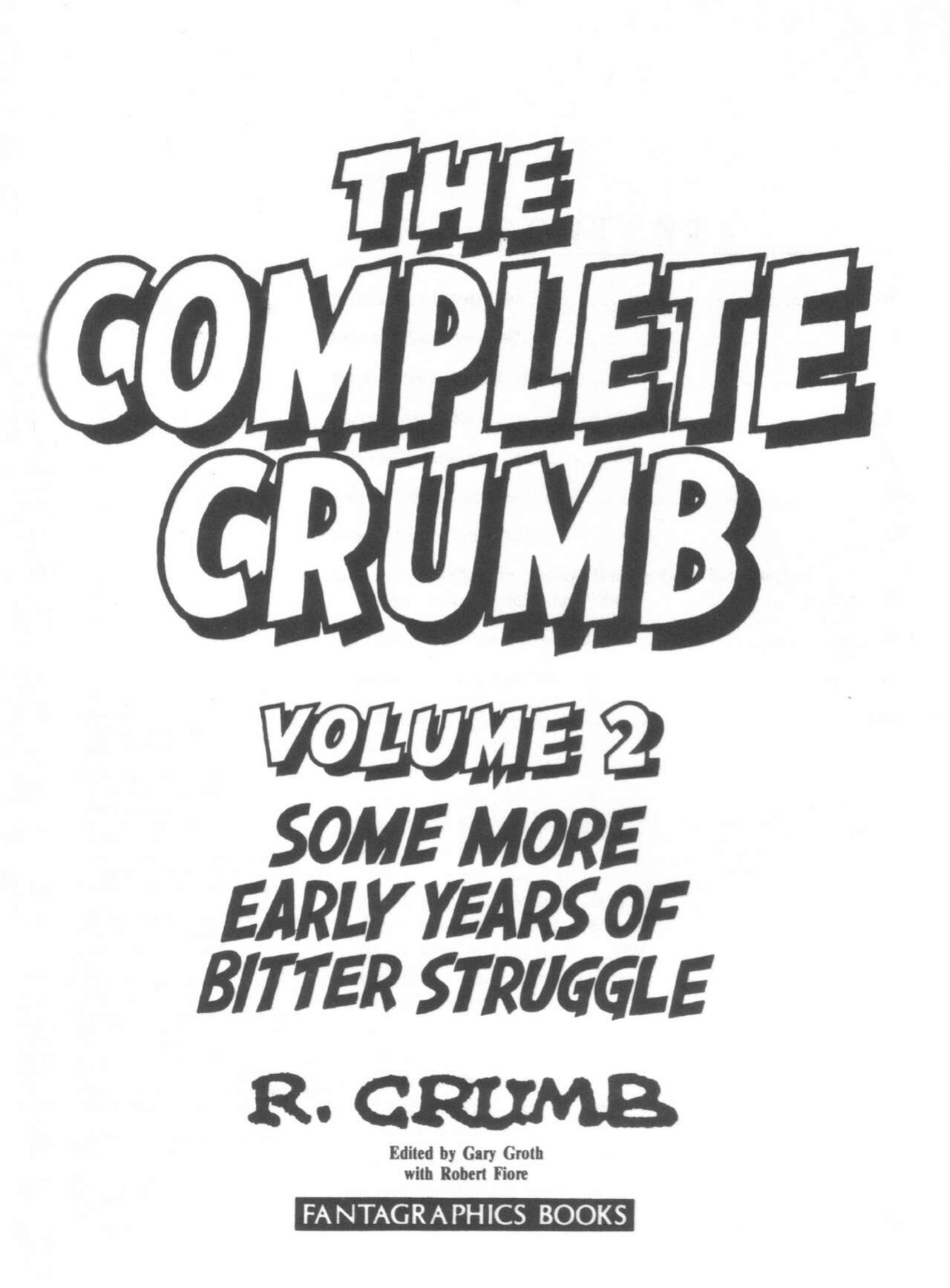 The Complete Crumb Comics #2