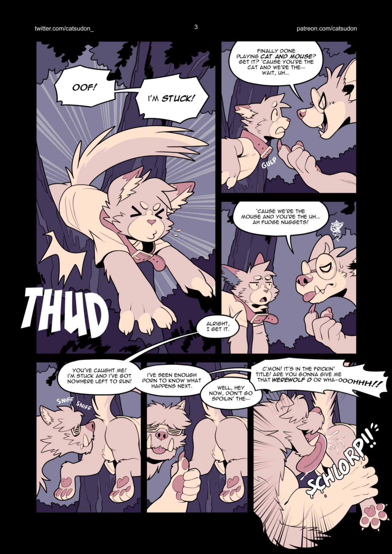 [Catsudon] Catsudon Gets Gang-banged In the Woods By Werewolves Who Are Also a Bunch of Dorks