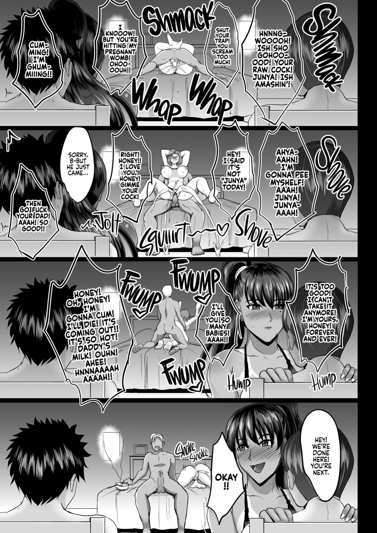 [Shouchuu MAC (Hozumi Kenji)] Choukyou Juseizumi Oyako Netorare Kiroku | Mother and Daughter NTR Diary: Trained and Knocked Up