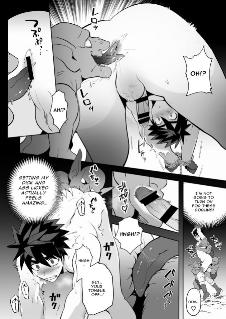[Yamiochi Shita Murabito (Yamito)] Yuusha Haiboku! Shinjin Yuusha to Dekamara no Orc | Hero Defeated! ~Noobie Hero and the Big Dick Orc~ [numbuh1]