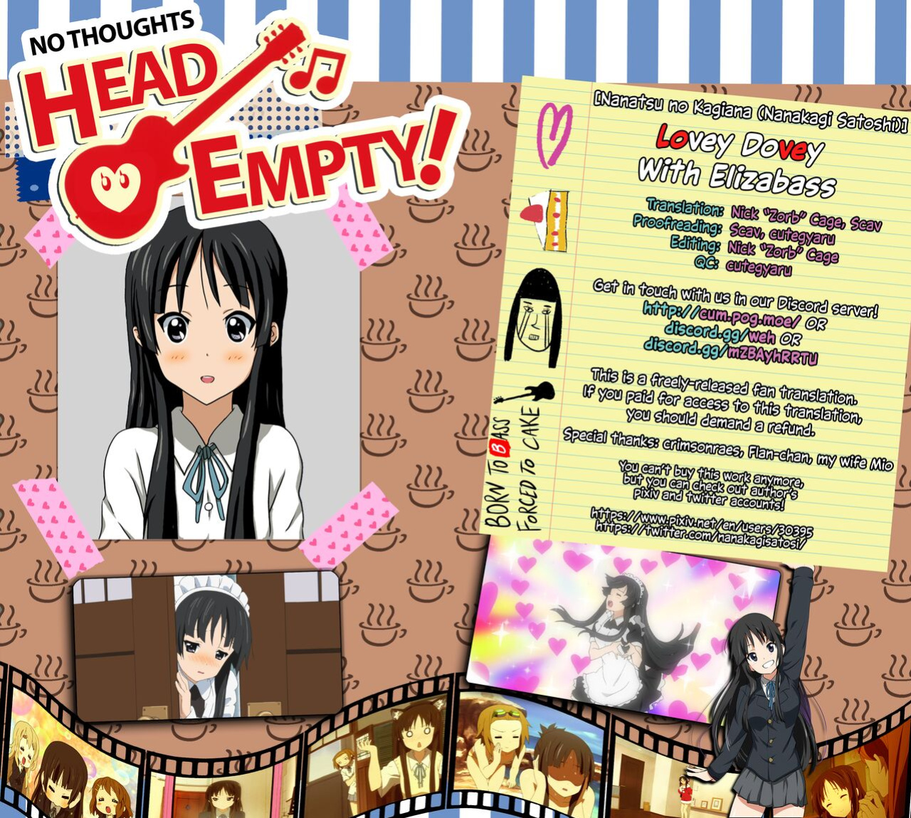 [Nanatsu no Kagiana (Nanakagi Satoshi)] SukiSuki ☆ Elizabeth | Lovey Dovey With Elizabass (K-ON!) [head empty]