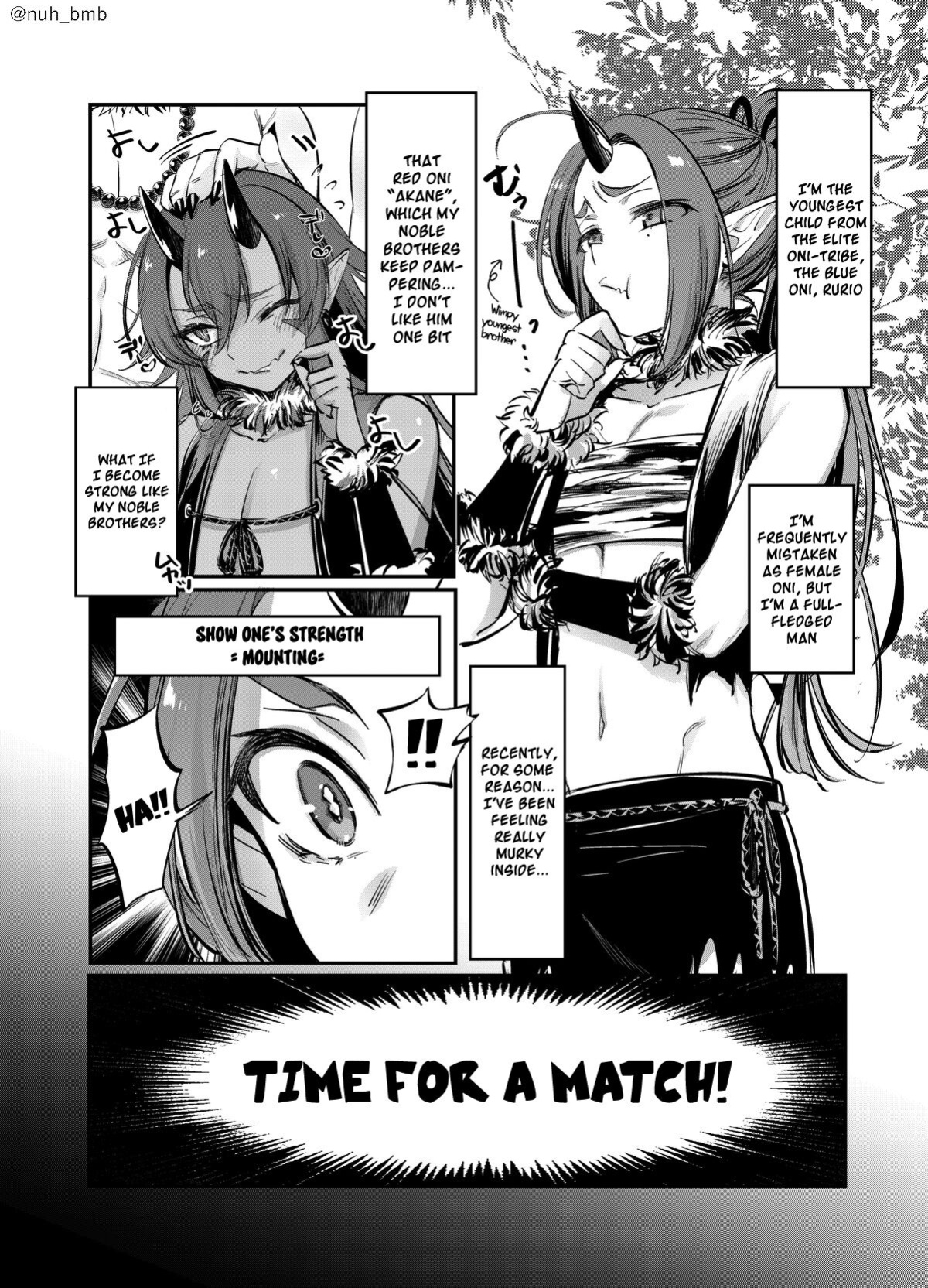 [NUH (Morino Bambi)] Aoi Oni Kun To Akai Oni Kun | Blue Oni-kun and Red Oni-kun