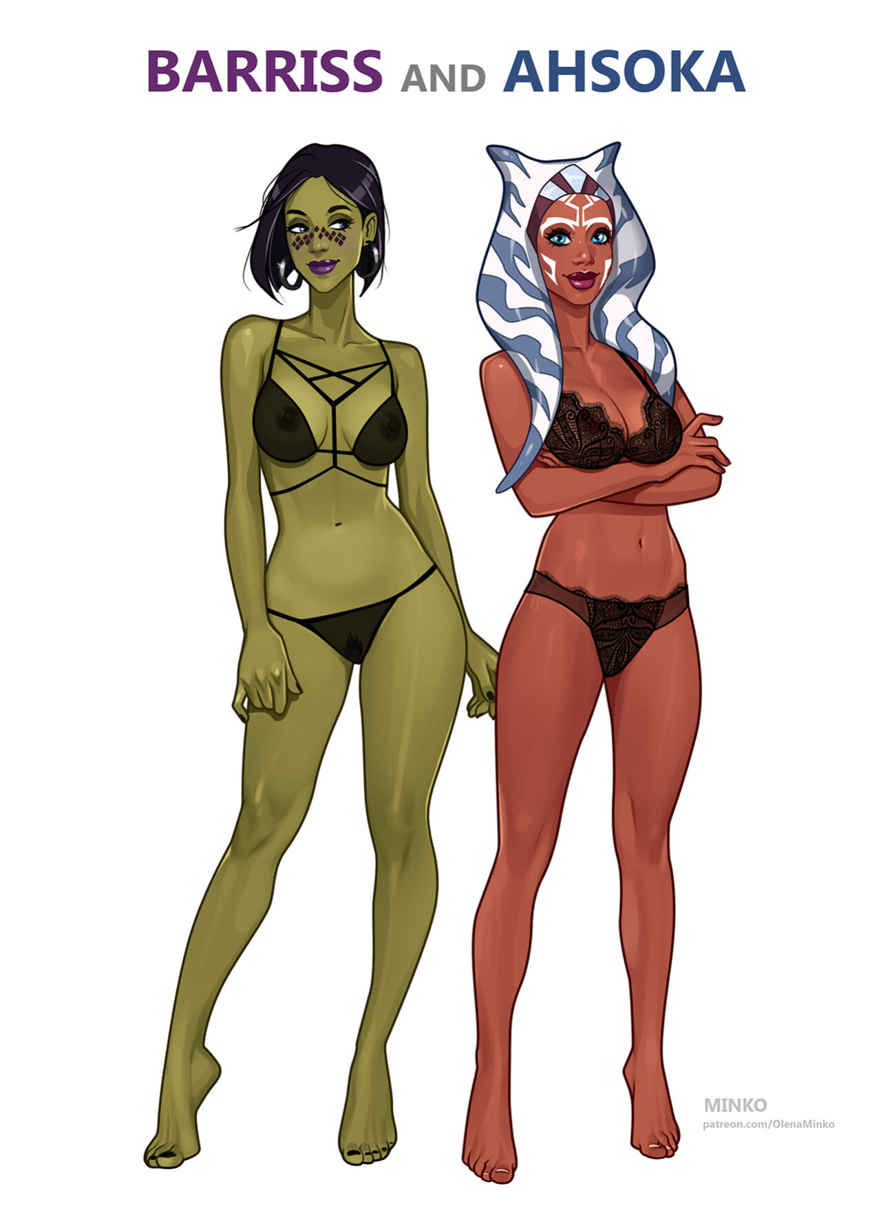 [Olena Minko] Barriss and Ahsoka (Star Wars)