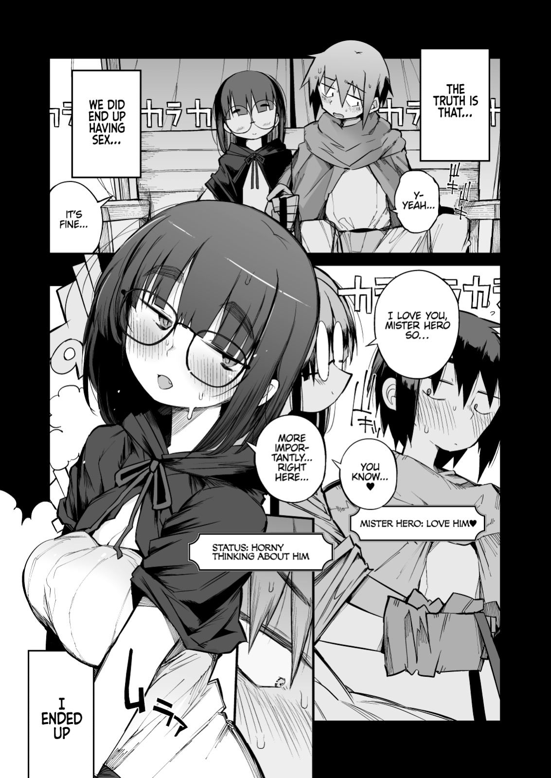 [Naitou2 (F4U)] Renai Kinshi no Yuusha Party ni Mukanai Jimiko no S-kyuu Dosukebe Status | The S-Rank Pervert Status of the Unfit Homely Girl in the Hero Party With a Ban on Love {akanameTL}