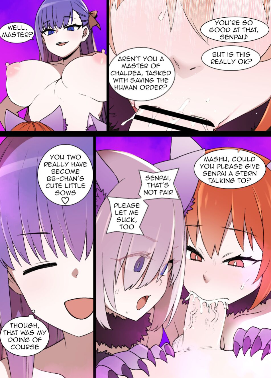 [kusayarou] FGO Brainwashing Singularity Gudako & Mashu Bimbofication (Pregnancy & Growth)