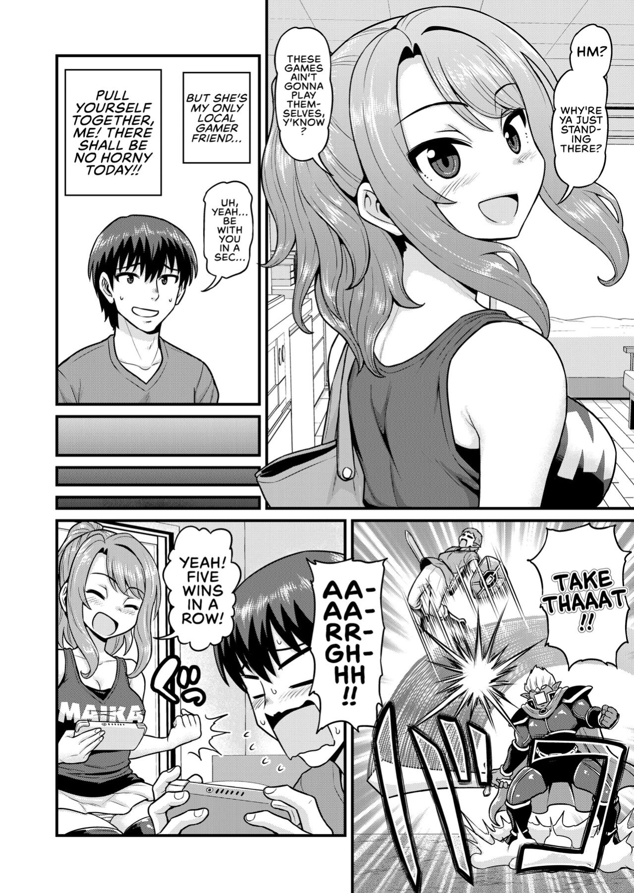 [Chimamire Yashiki (Gachonjirou)] Game Tomodachi no Onnanoko to Yaru Hanashi | Smashing With Your Gamer Girl Friend [head empty]