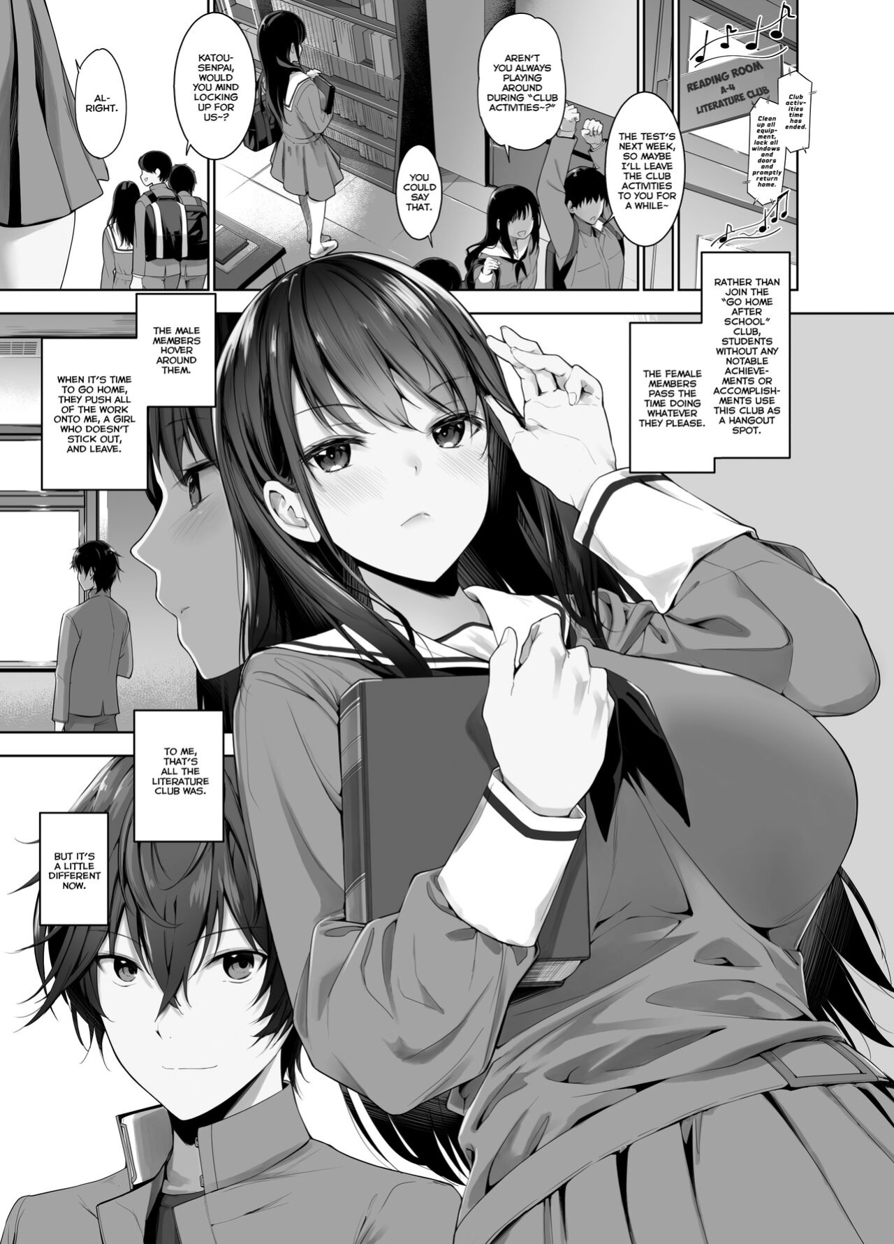 [Setsunasamidare (Amasora Taichi)] Boku to Rina Senpai no Himitsu no Bukatsudou ~Mysterious na Senpai ga Hatsujou Shite H ni Muchuu ni Naru Hanashi~ [Zaku Scans]