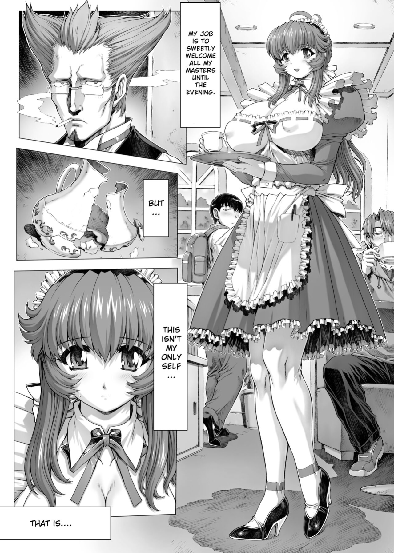 [Hot Bear (Mogudan)] Bakunyuu Maid Kari Zenpen | Big Breasts Maid manga♥ [Rasmus]