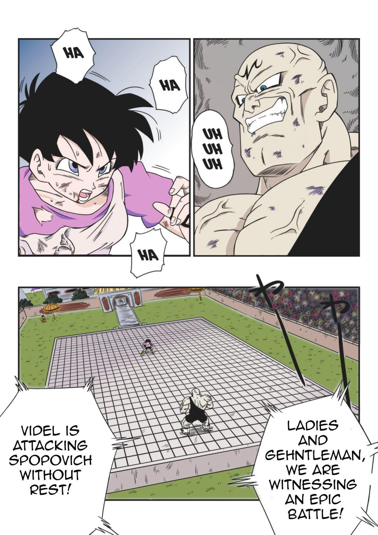 [Yamamoto] Videl VS Spopovich (Dragon Ball Z) [Colorized]