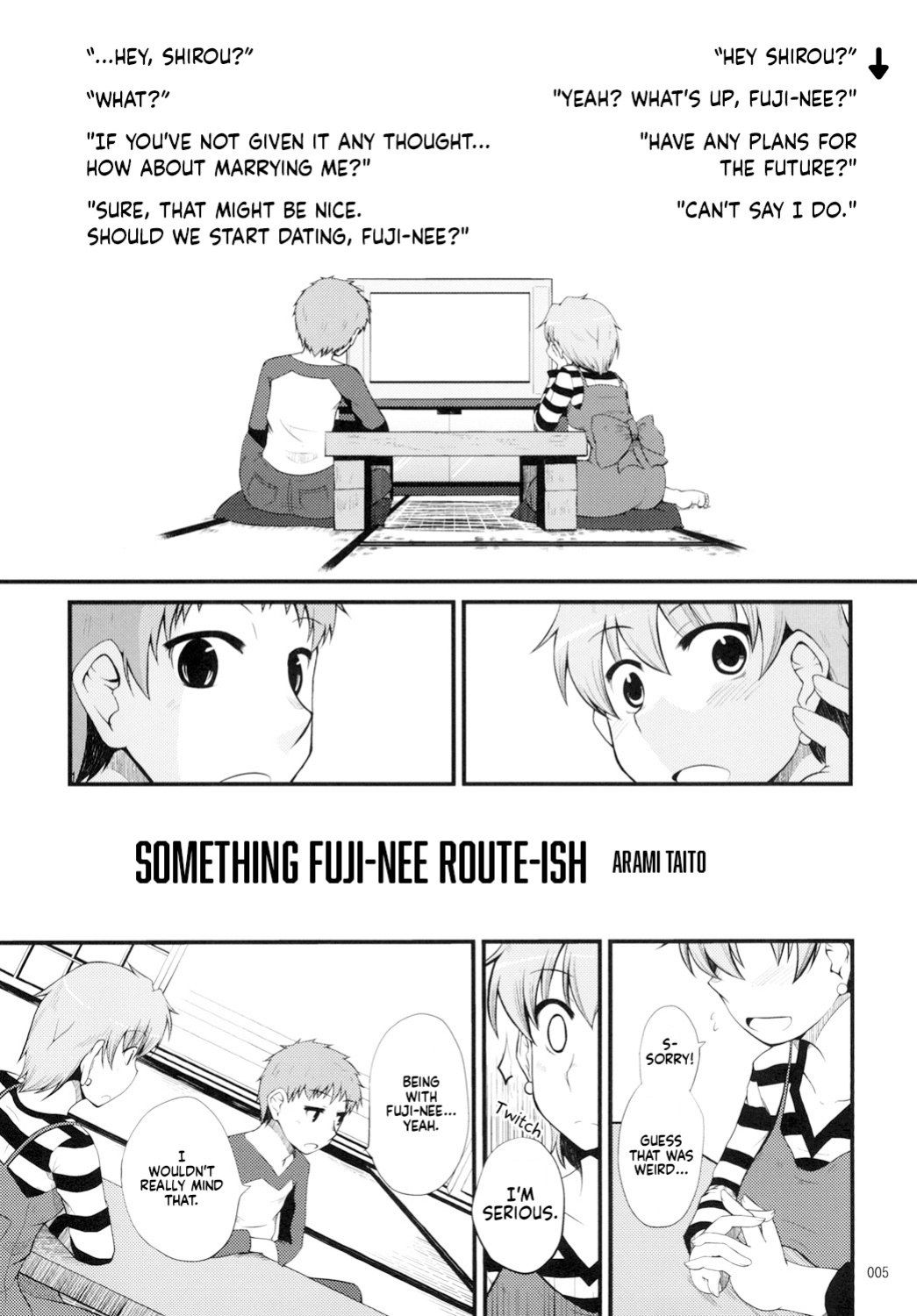 [Youtoujirushi (Arami Taito)] Fuji-nee Route-teki na Are | Something Fuji-nee Route-ish (Fate/stay night) [EHCOVE]